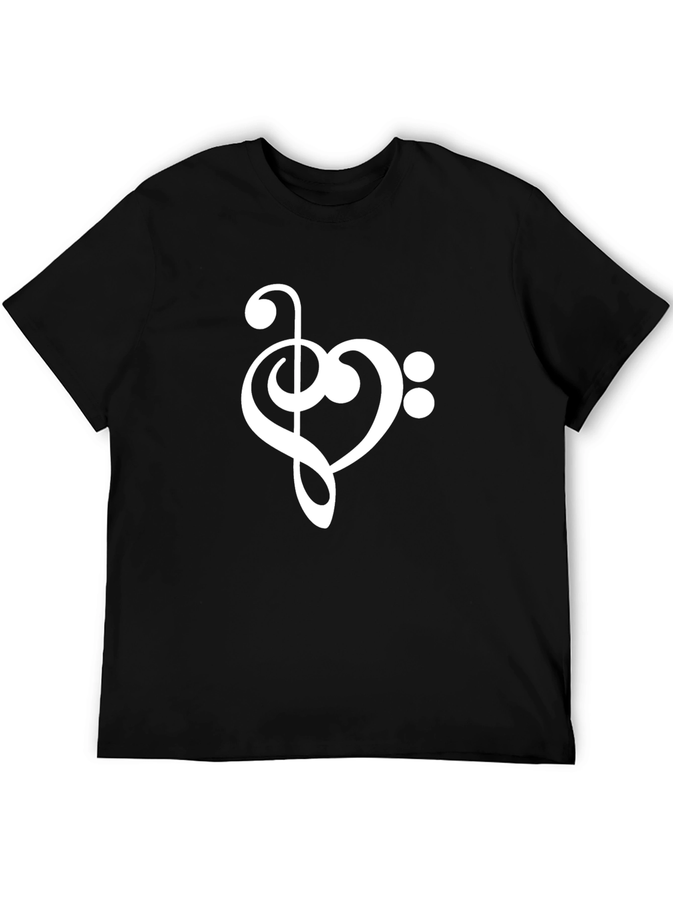 Musical Heart T-Shirt - Black Graphic Tee
