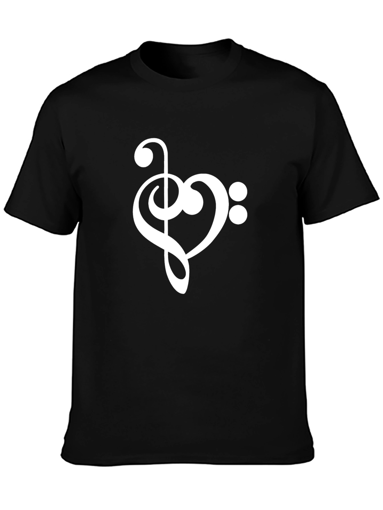 Musical Heart T-Shirt - Black Graphic Tee