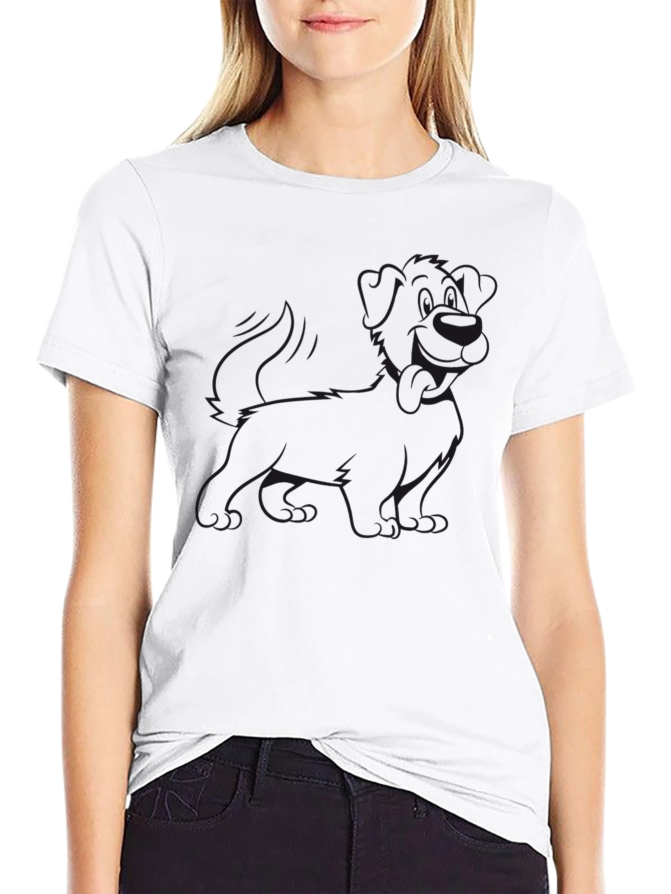 Mens Black Graphic Tee - Casual Style