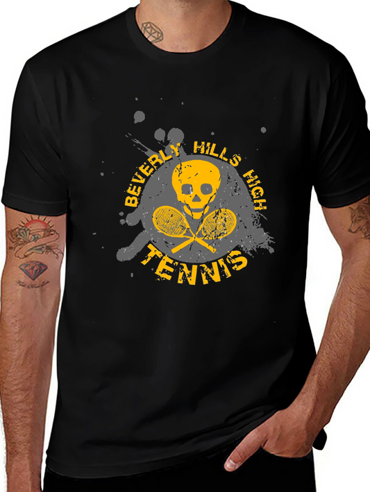 Beverly Hills High Tennis Skull Graphic Tee
