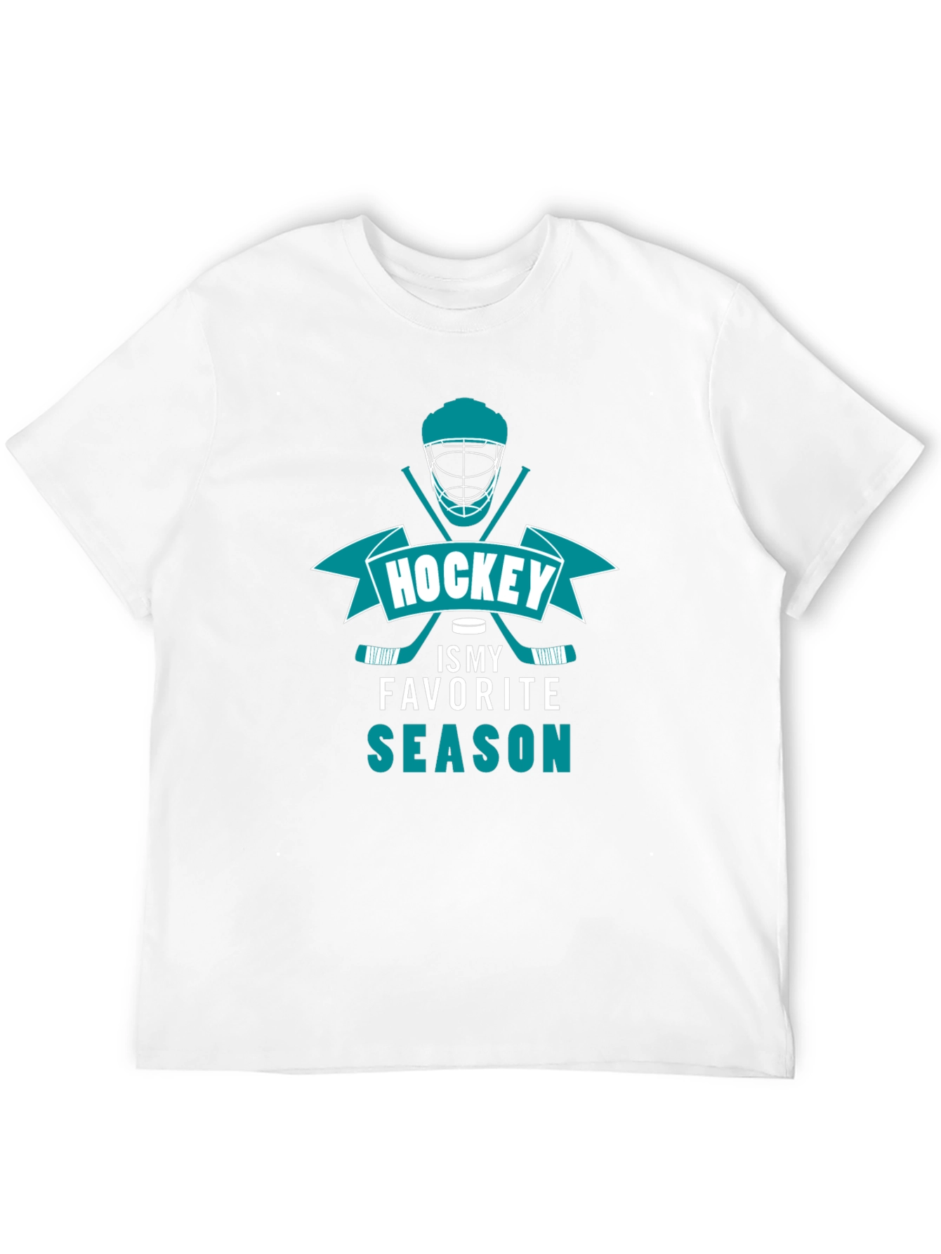 Hockey is My Favorite Season Black T-Shirt