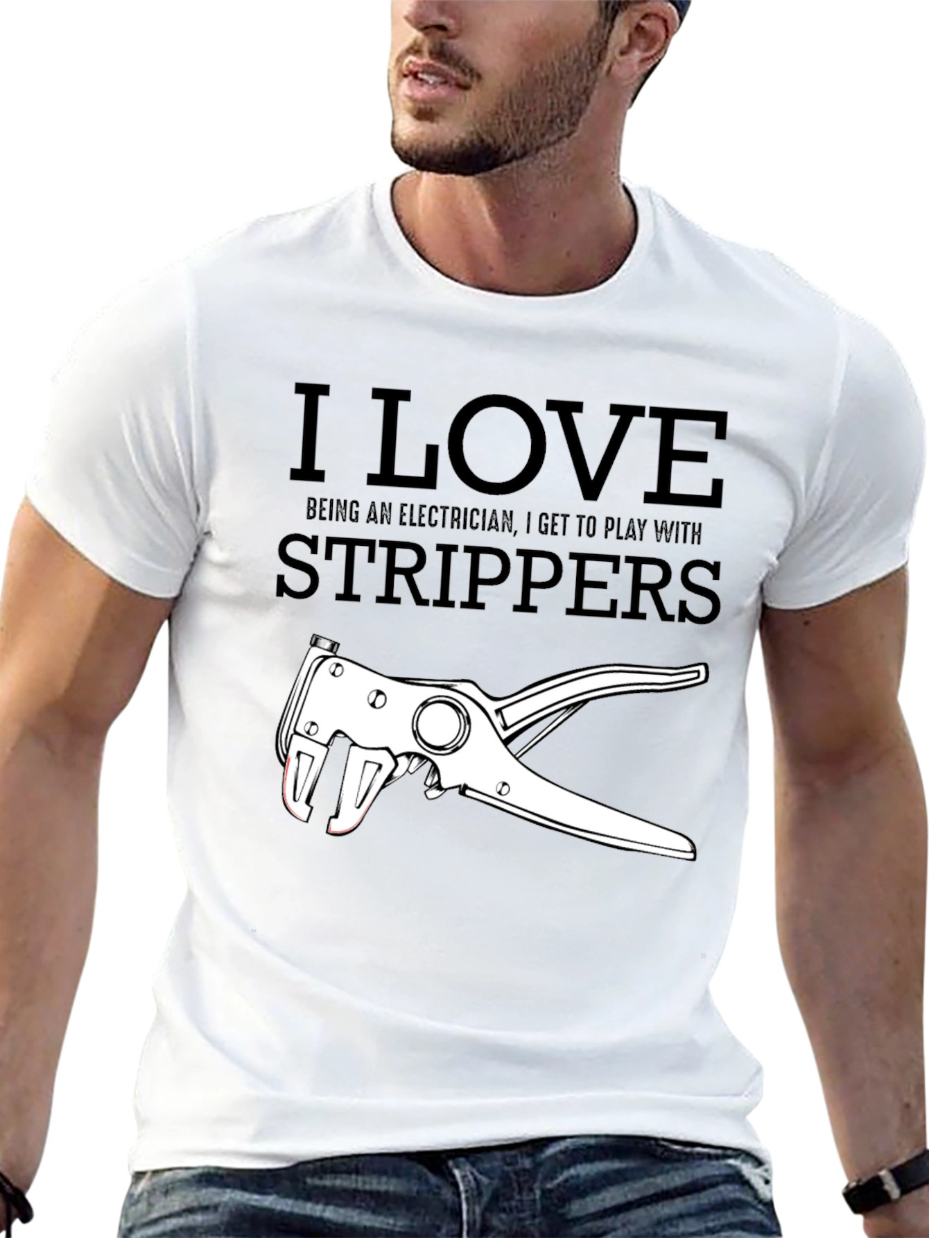 I Love Strippers Electrician Graphic Tee