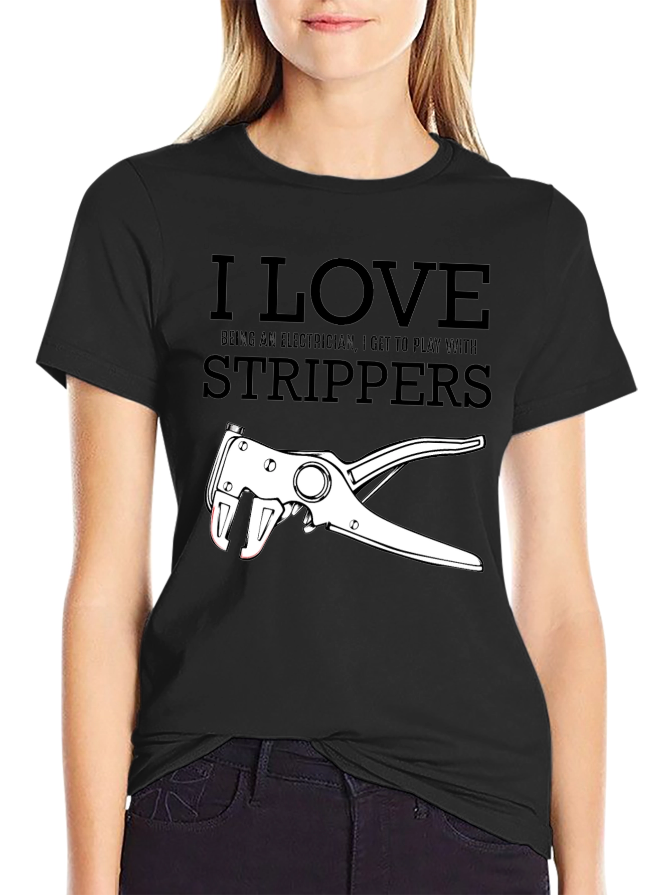 I Love Strippers Electrician Graphic Tee