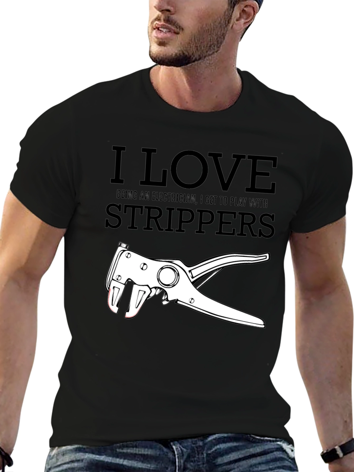 I Love Strippers Electrician Graphic Tee