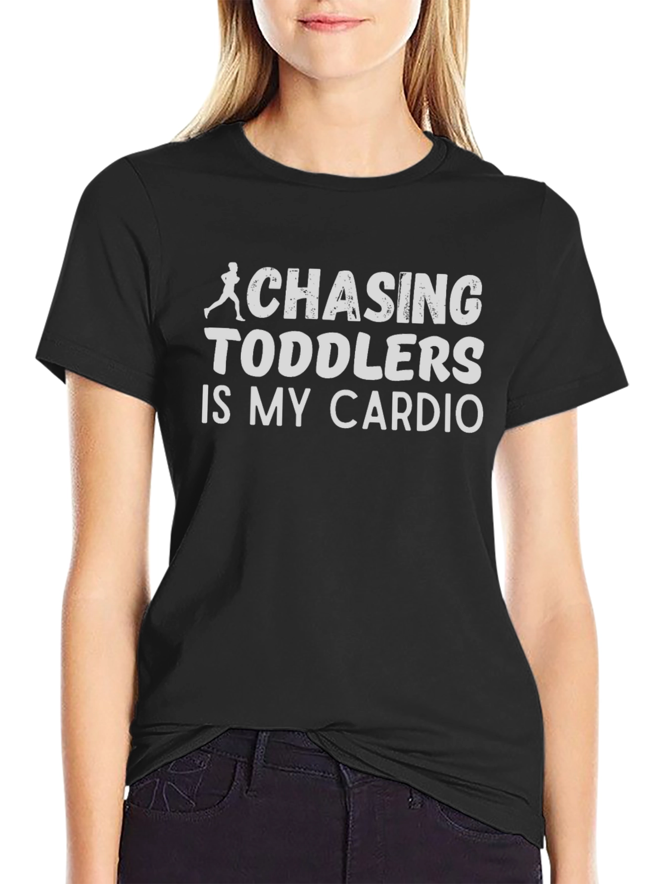 Chasing Toddlers is My Cardio Funny Graphic Tee
