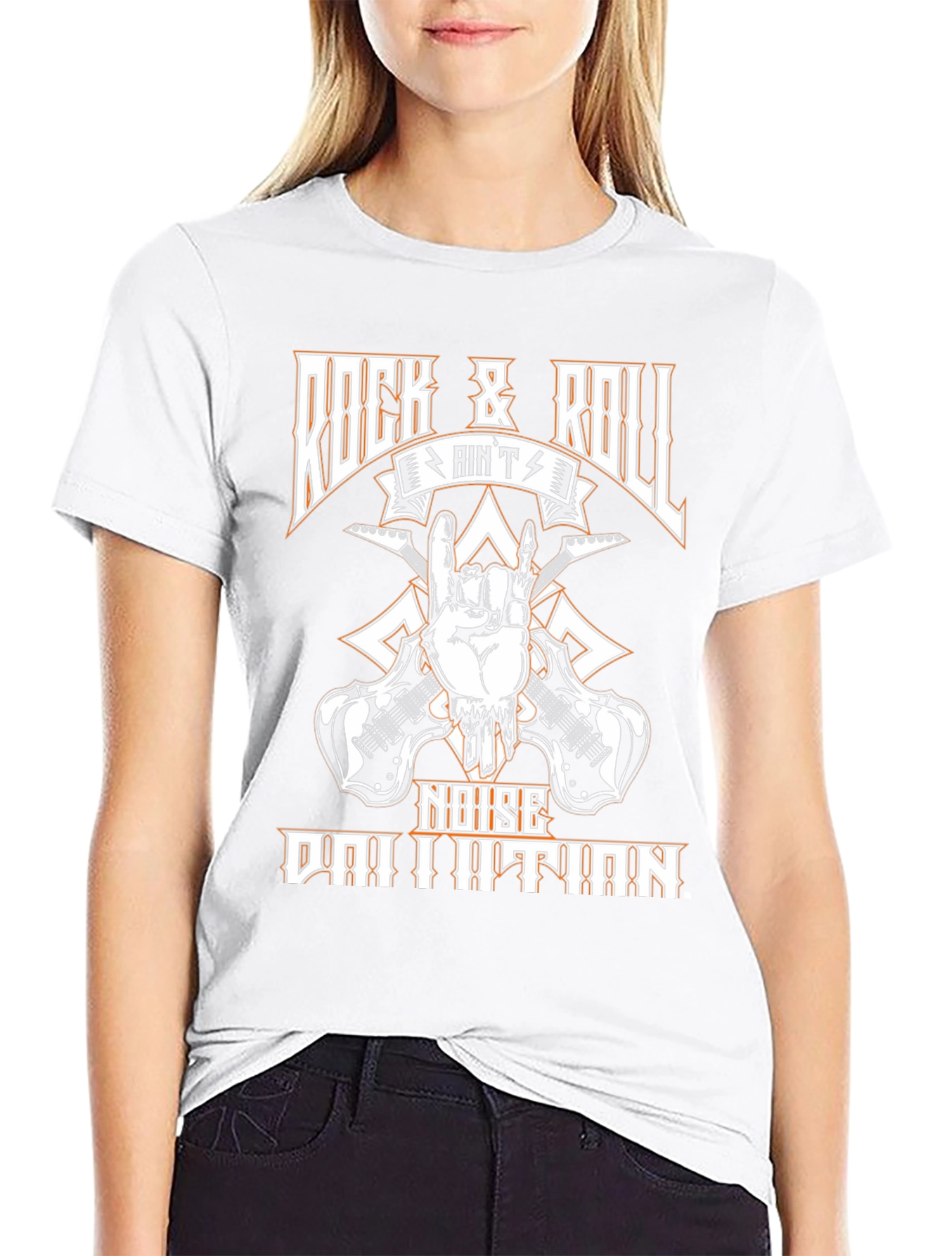 Rock & Roll Aint Noise Pollution Graphic T-Shirt