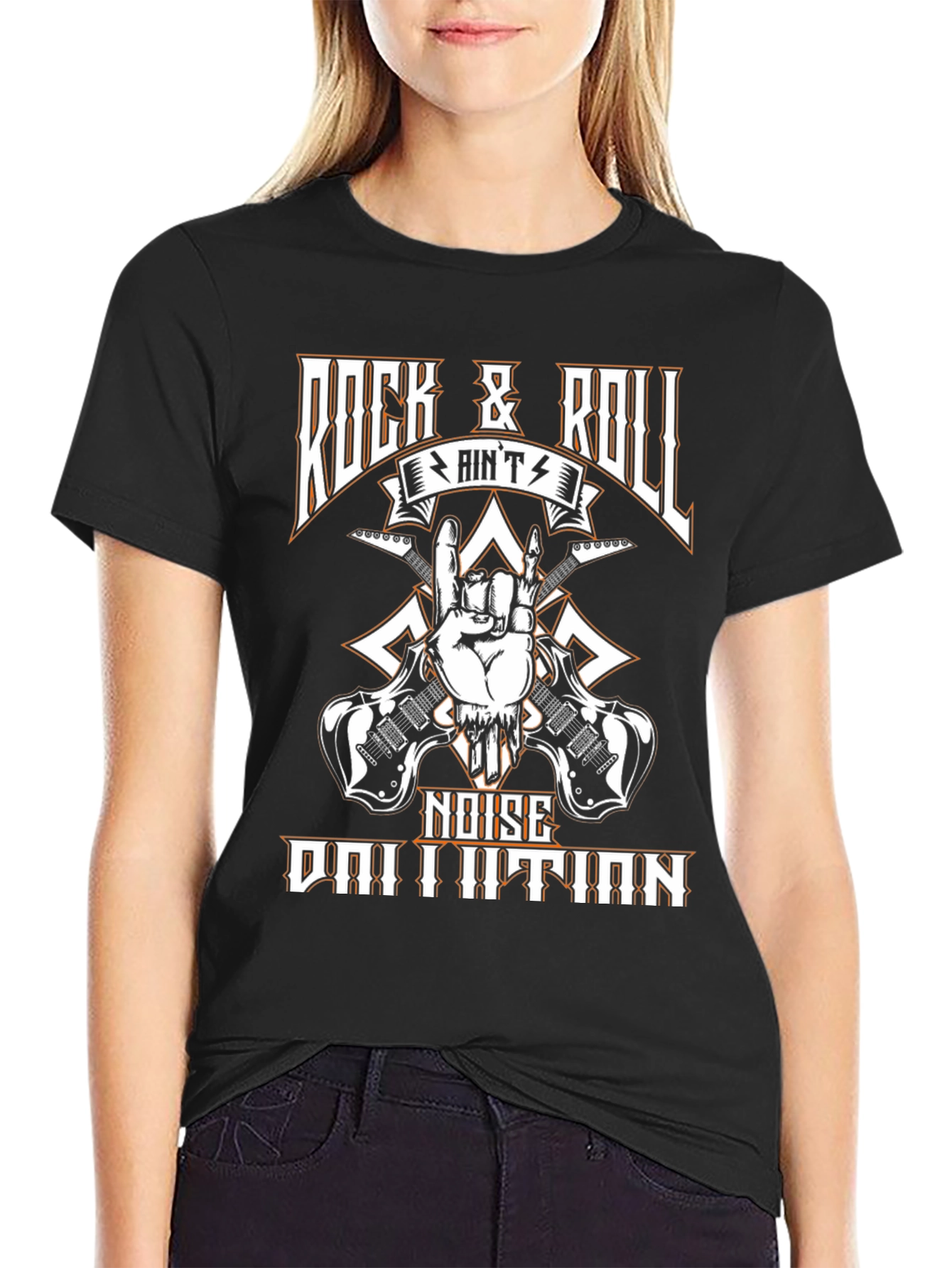 Rock & Roll Aint Noise Pollution Graphic T-Shirt