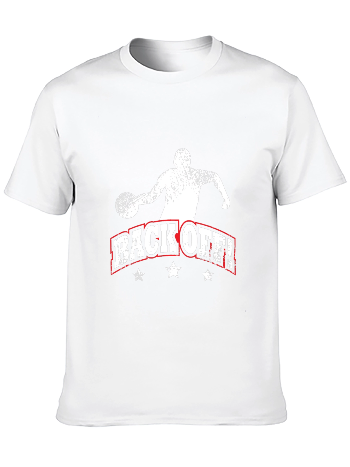 Mens Black BACK OFF! Basketball Graphic Tee