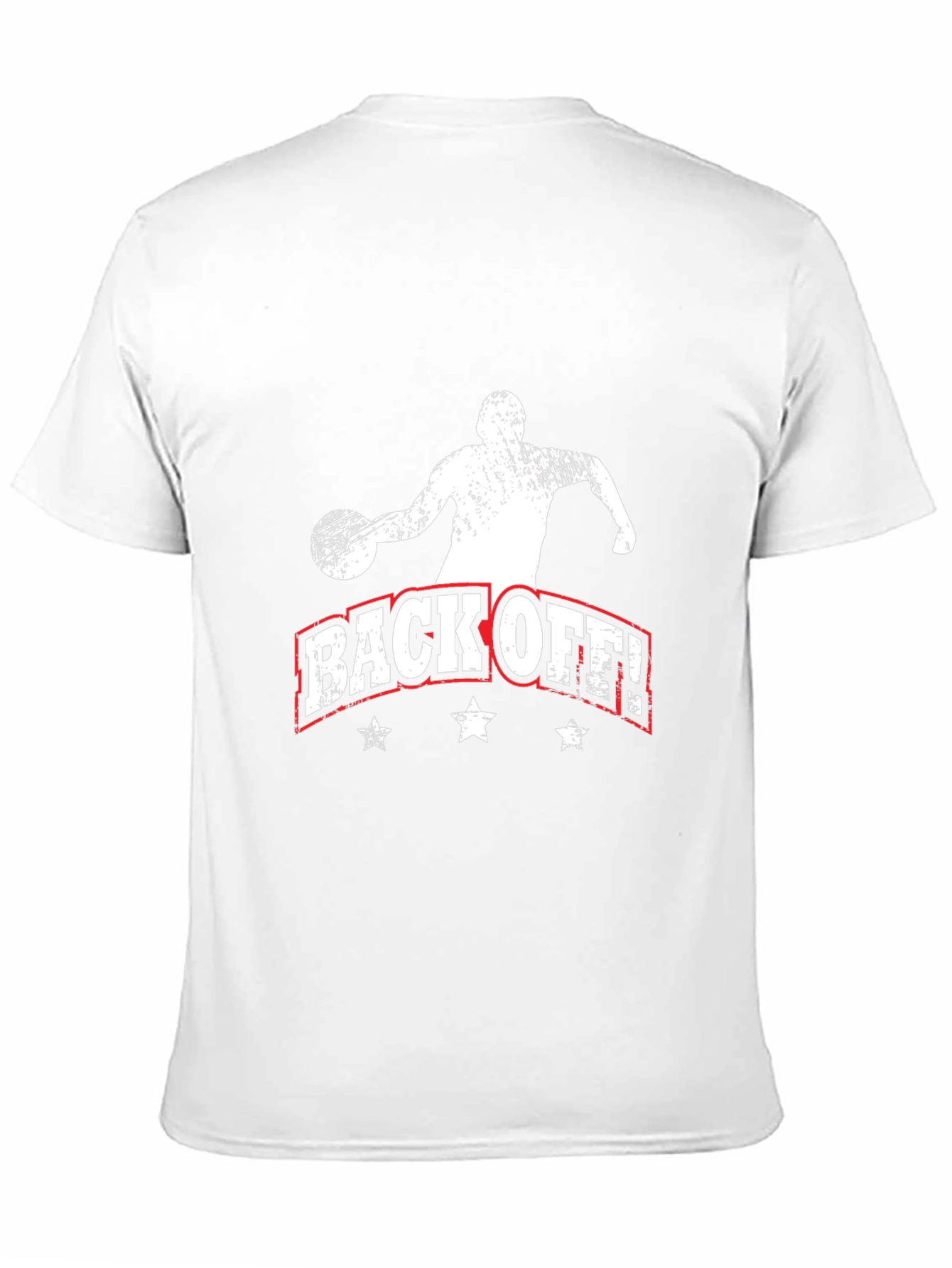 Mens Black BACK OFF! Basketball Graphic Tee
