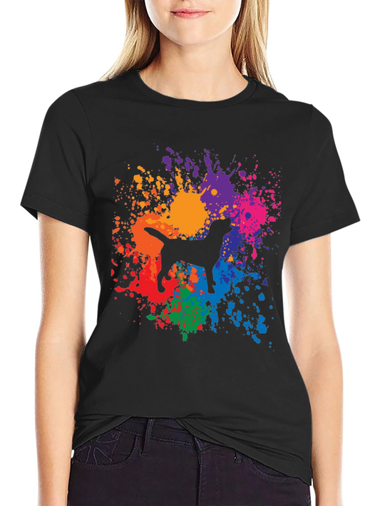 Dog Paint Splatter Graphic Tee