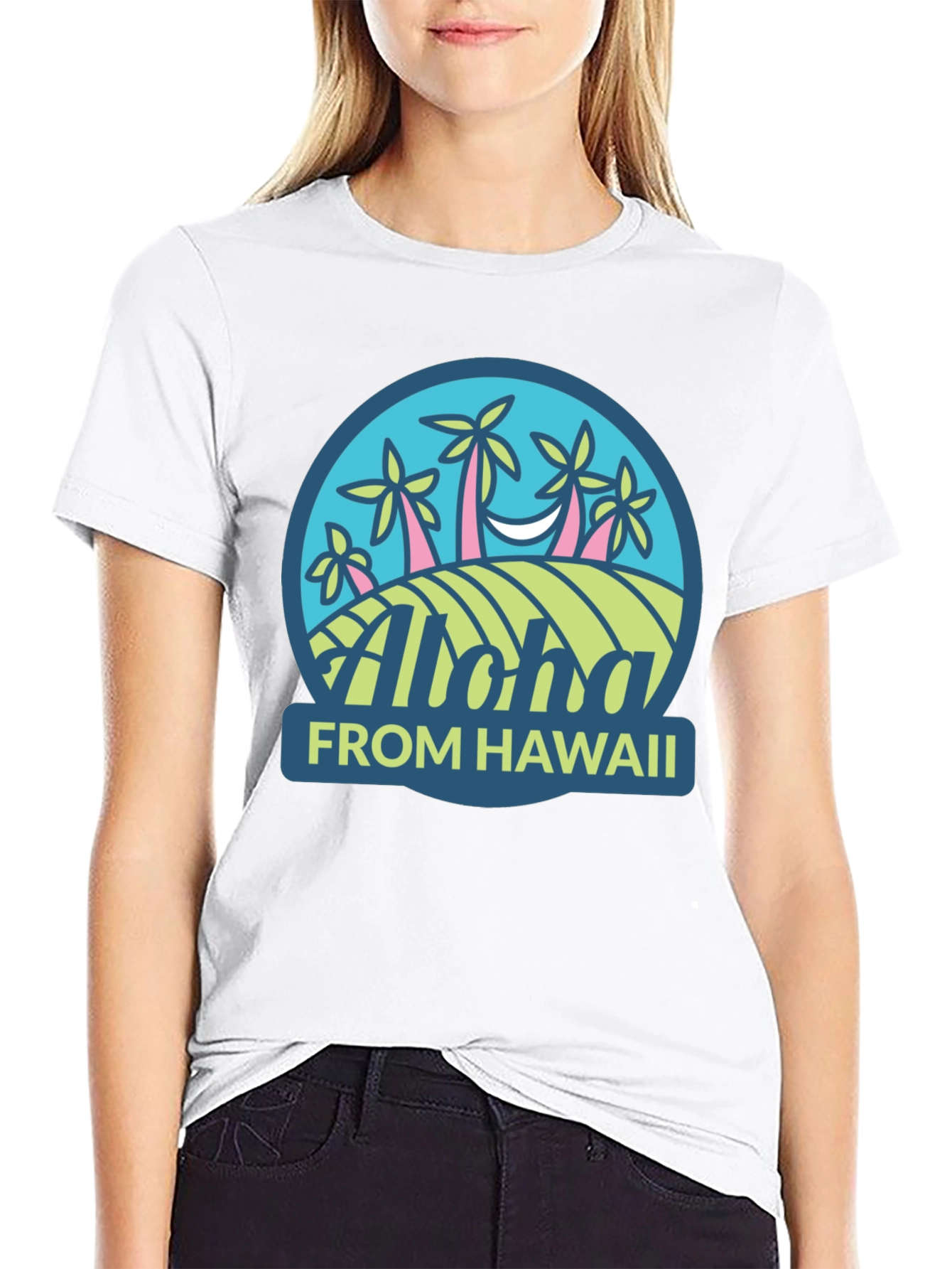 Aloha From Hawaii Graphic Tee - Mens Black T-Shirt