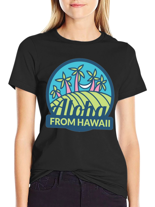 Aloha From Hawaii Graphic Tee - Mens Black T-Shirt