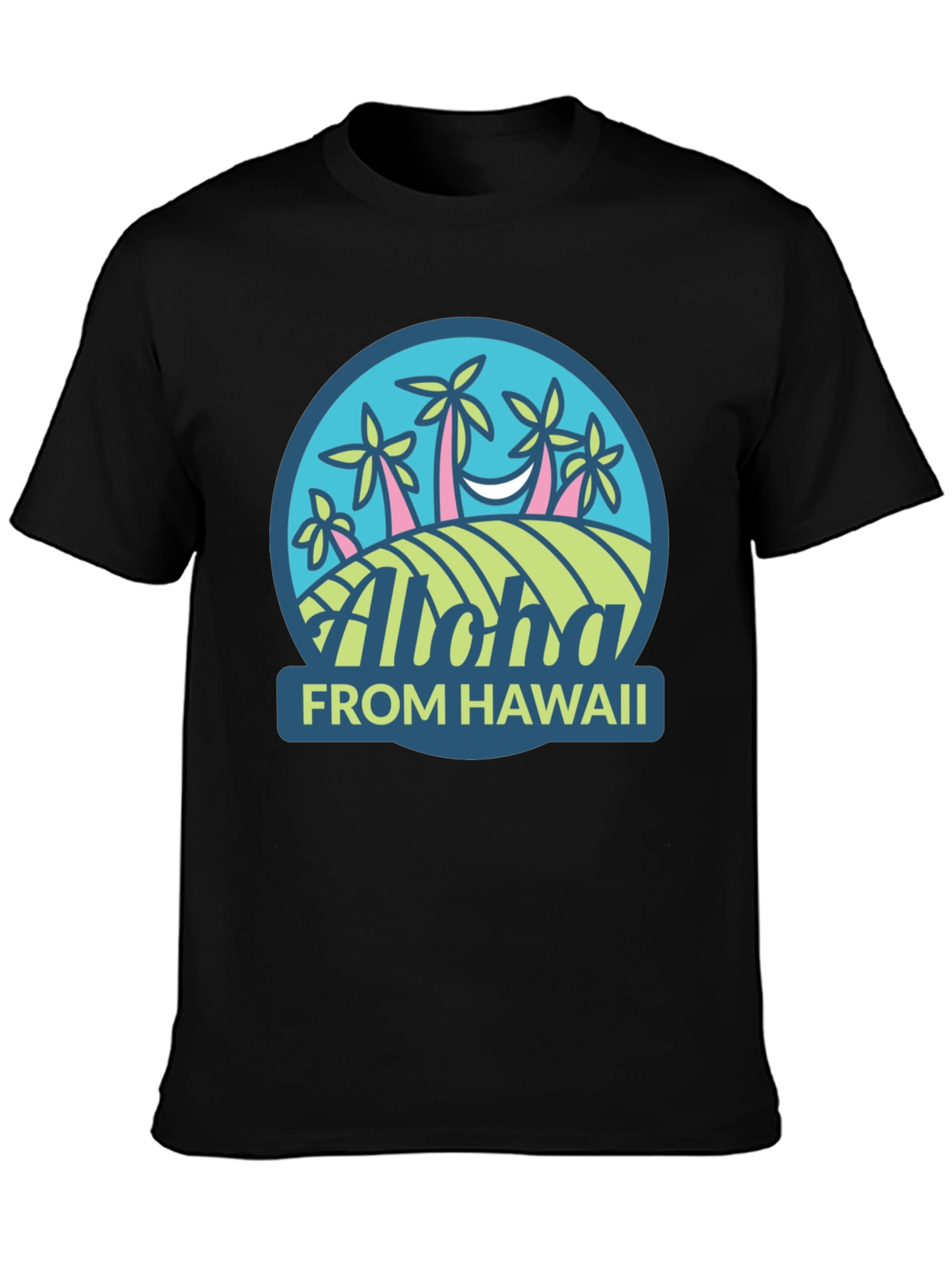 Aloha From Hawaii Graphic Tee - Mens Black T-Shirt