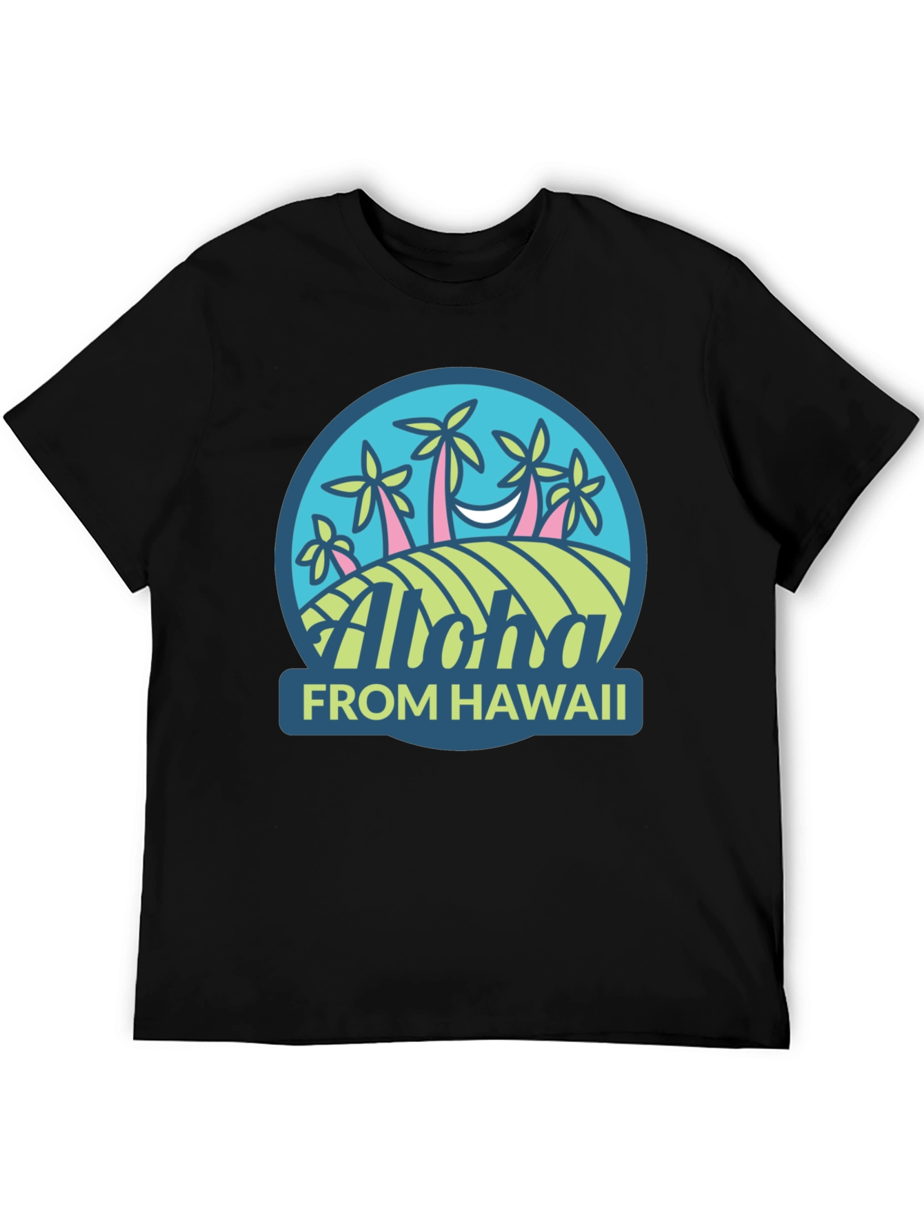 Aloha From Hawaii Graphic Tee - Mens Black T-Shirt