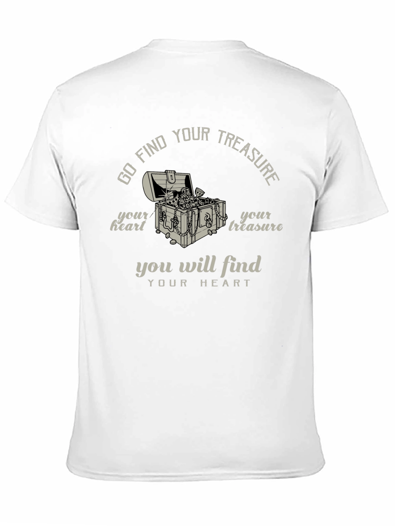 Find Your Treasure Graphic T-Shirt - Black