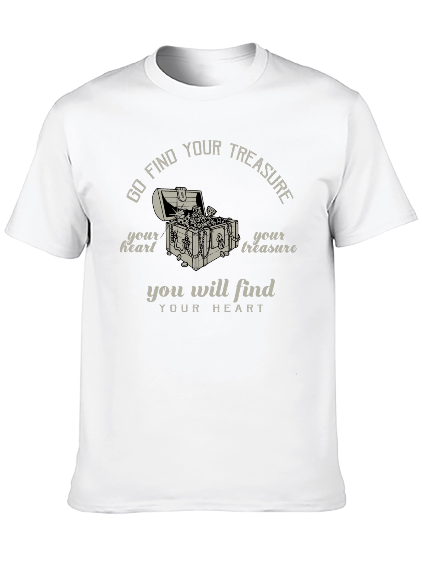 Find Your Treasure Graphic T-Shirt - Black