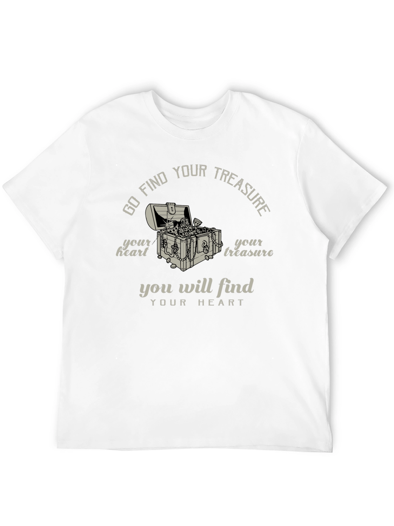 Find Your Treasure Graphic T-Shirt - Black