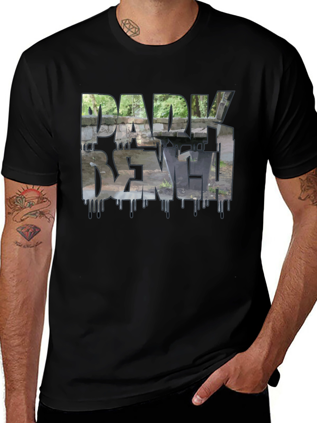 Daddy Bench Black Graphic Tee