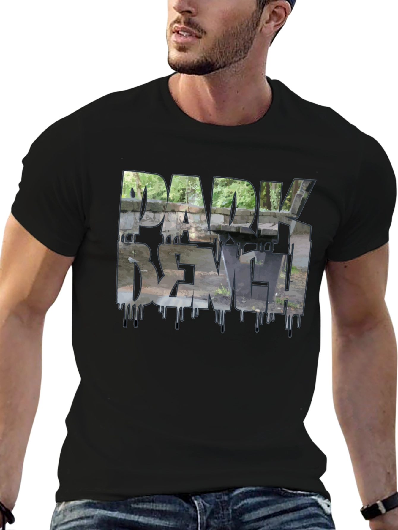 Daddy Bench Black Graphic Tee