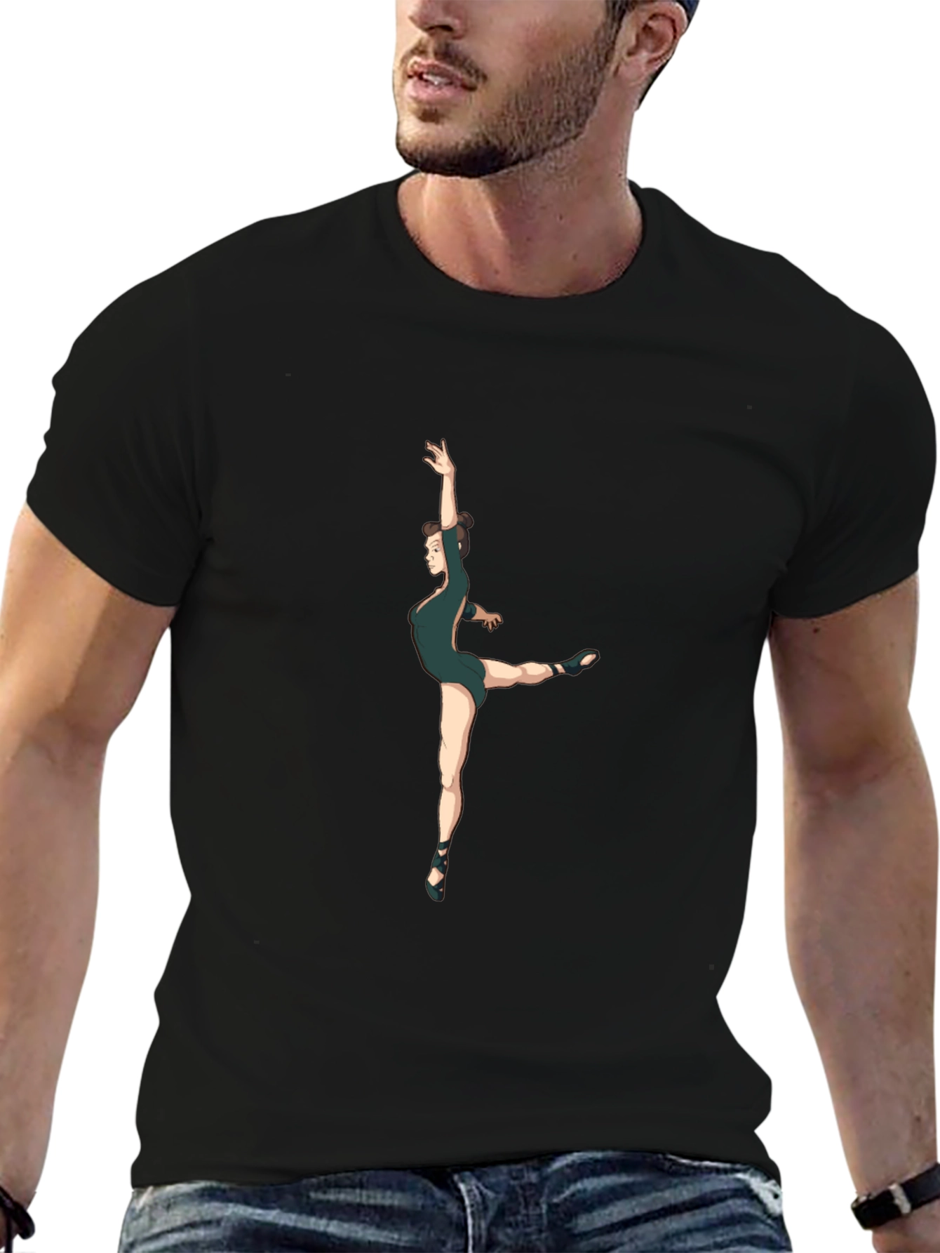 Ballet Dancer Graphic Black T-Shirt