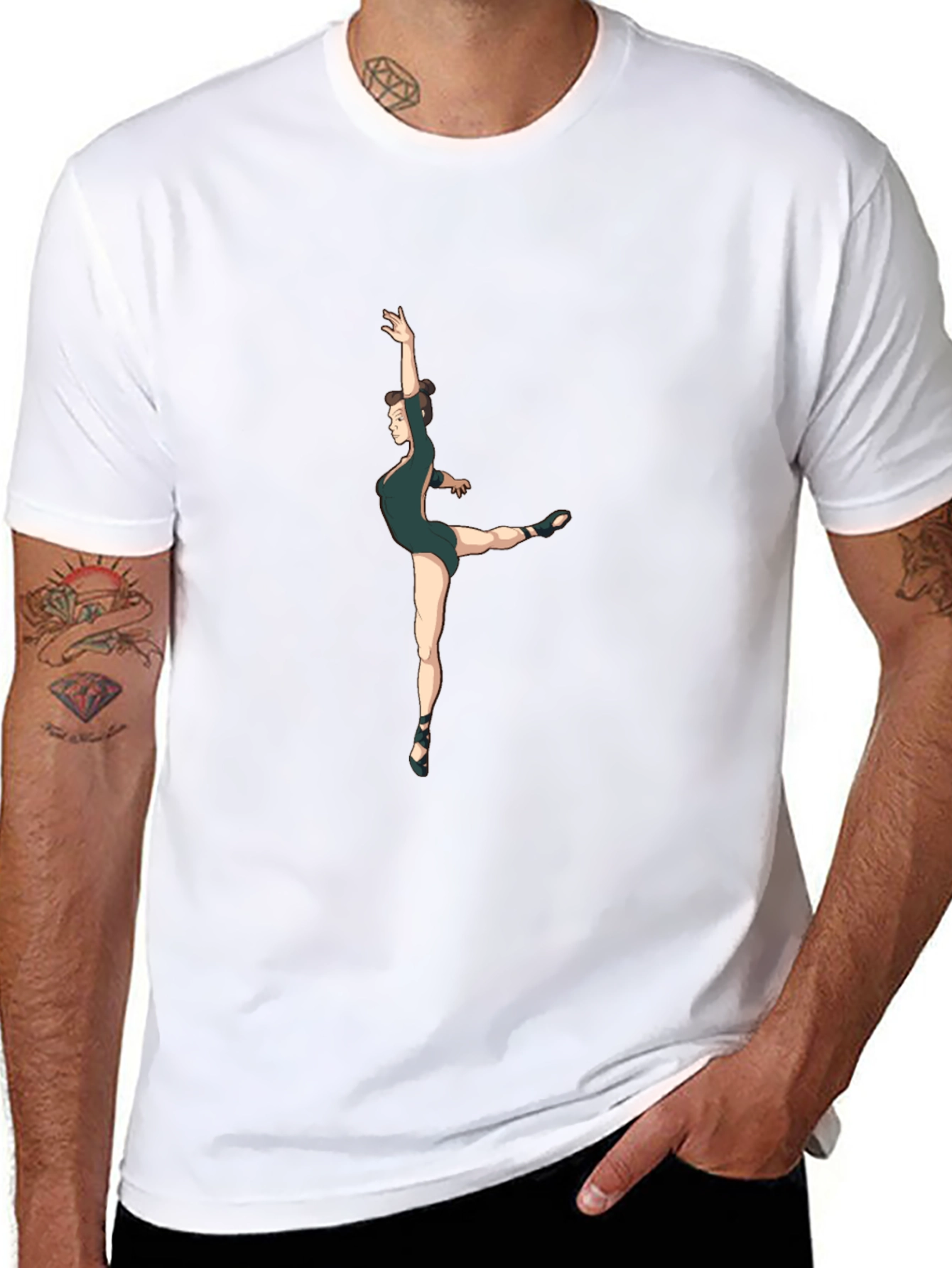 Ballet Dancer Graphic Black T-Shirt