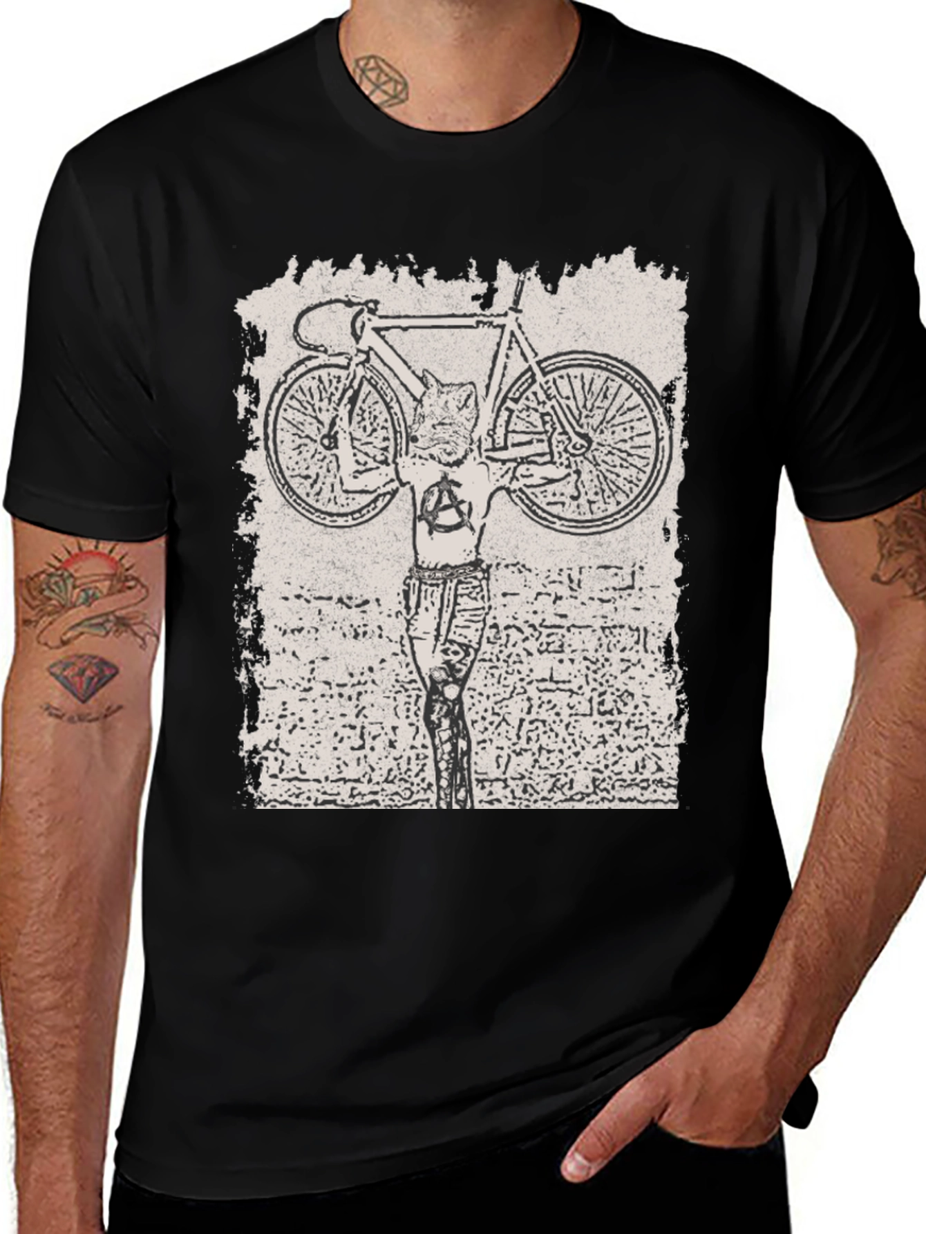 Anarchy Cat Bike T-Shirt