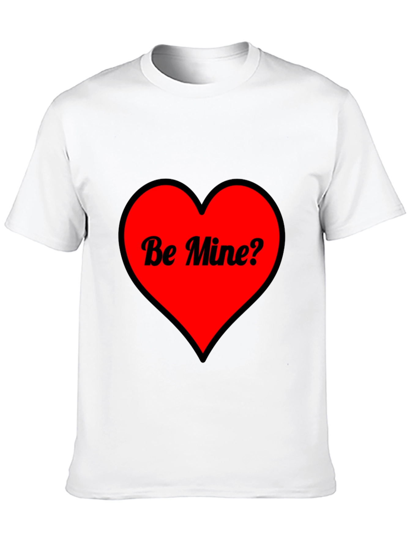 Be Mine? Heart Valentines Day Graphic T-Shirt