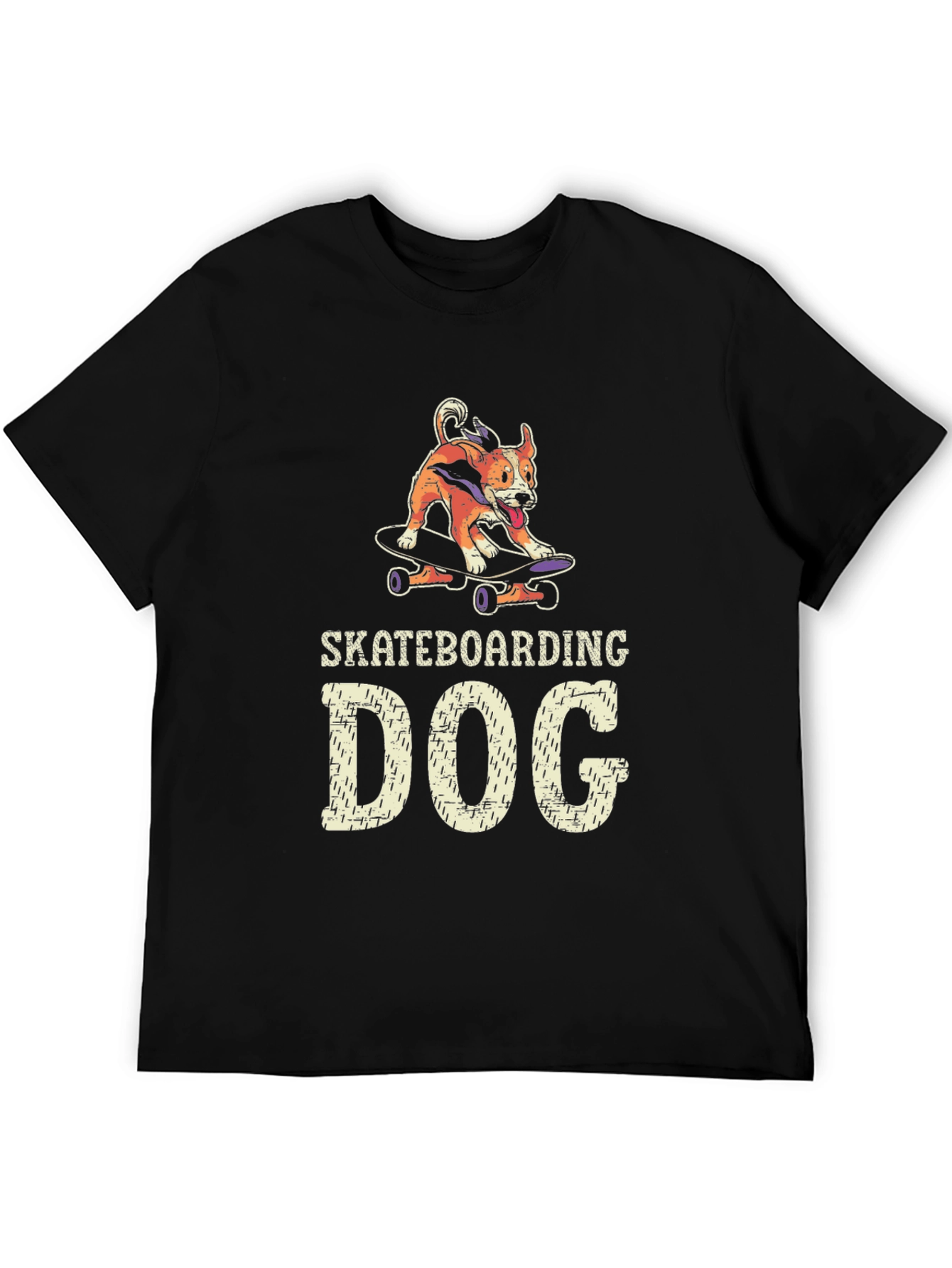 Skateboarding Dog Graphic Tee - Unique Dog Lover T-Shirt