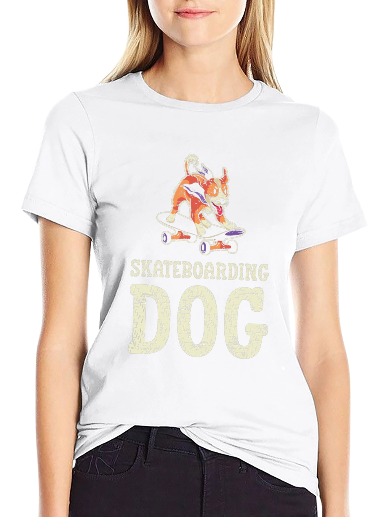 Skateboarding Dog Graphic Tee - Unique Dog Lover T-Shirt