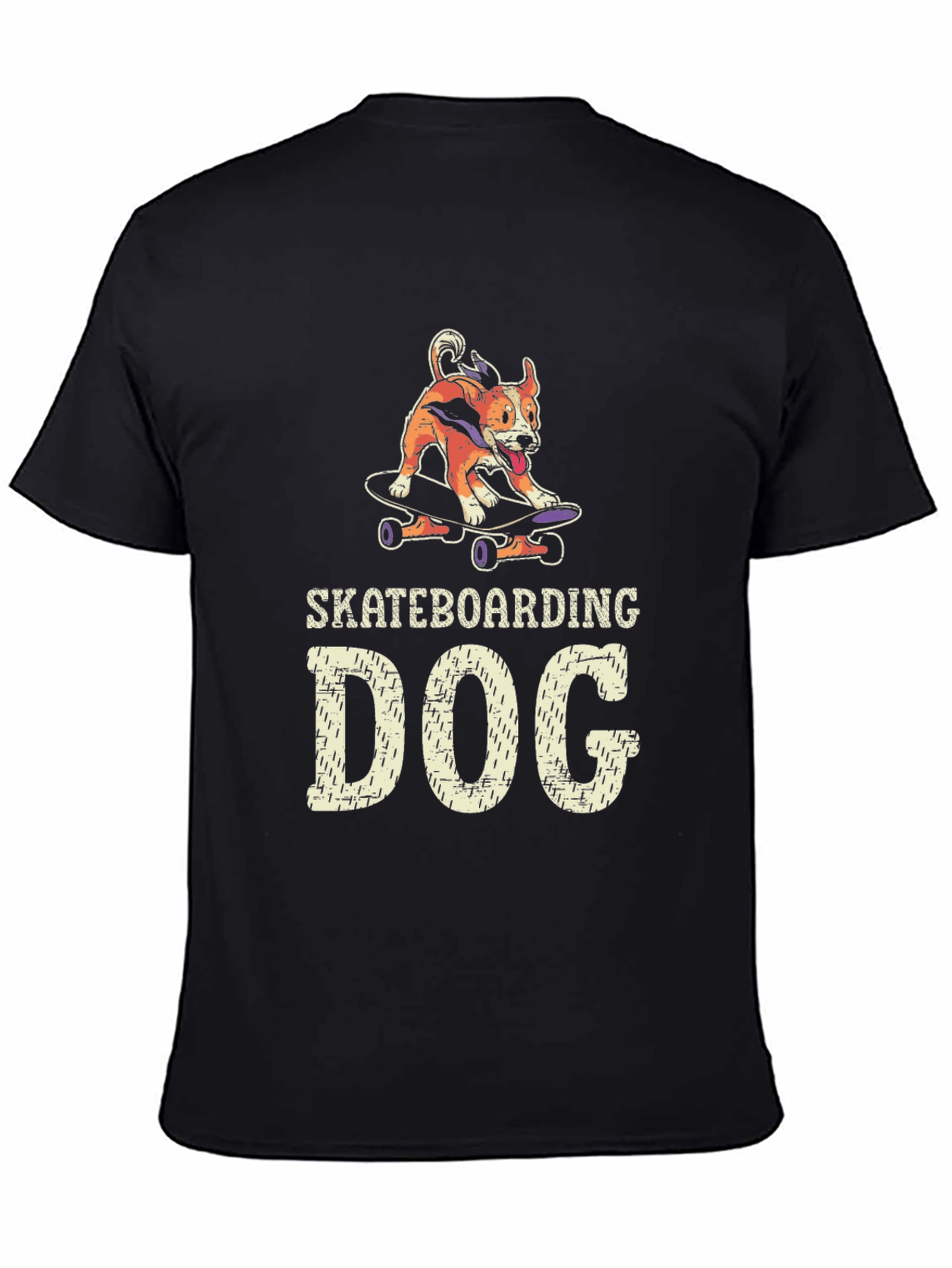 Skateboarding Dog Graphic Tee - Unique Dog Lover T-Shirt