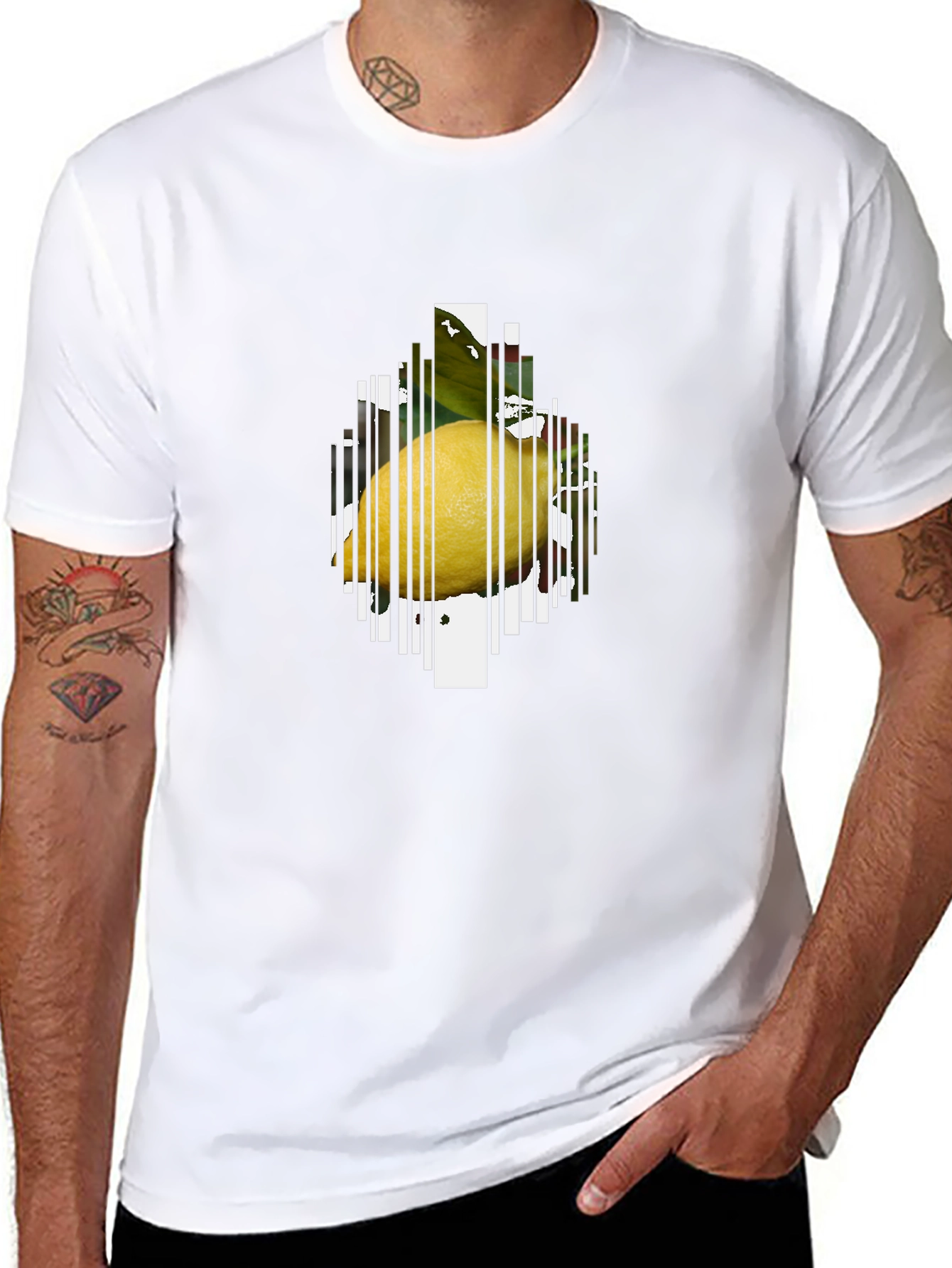 Lemon Graphic T-Shirt - Modern Fruit Print