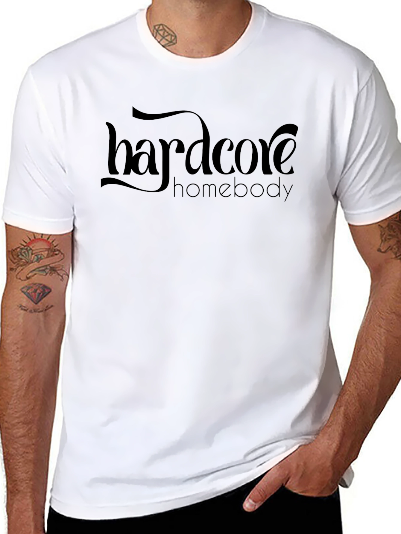 Hardcore Homebody Black Graphic Tee