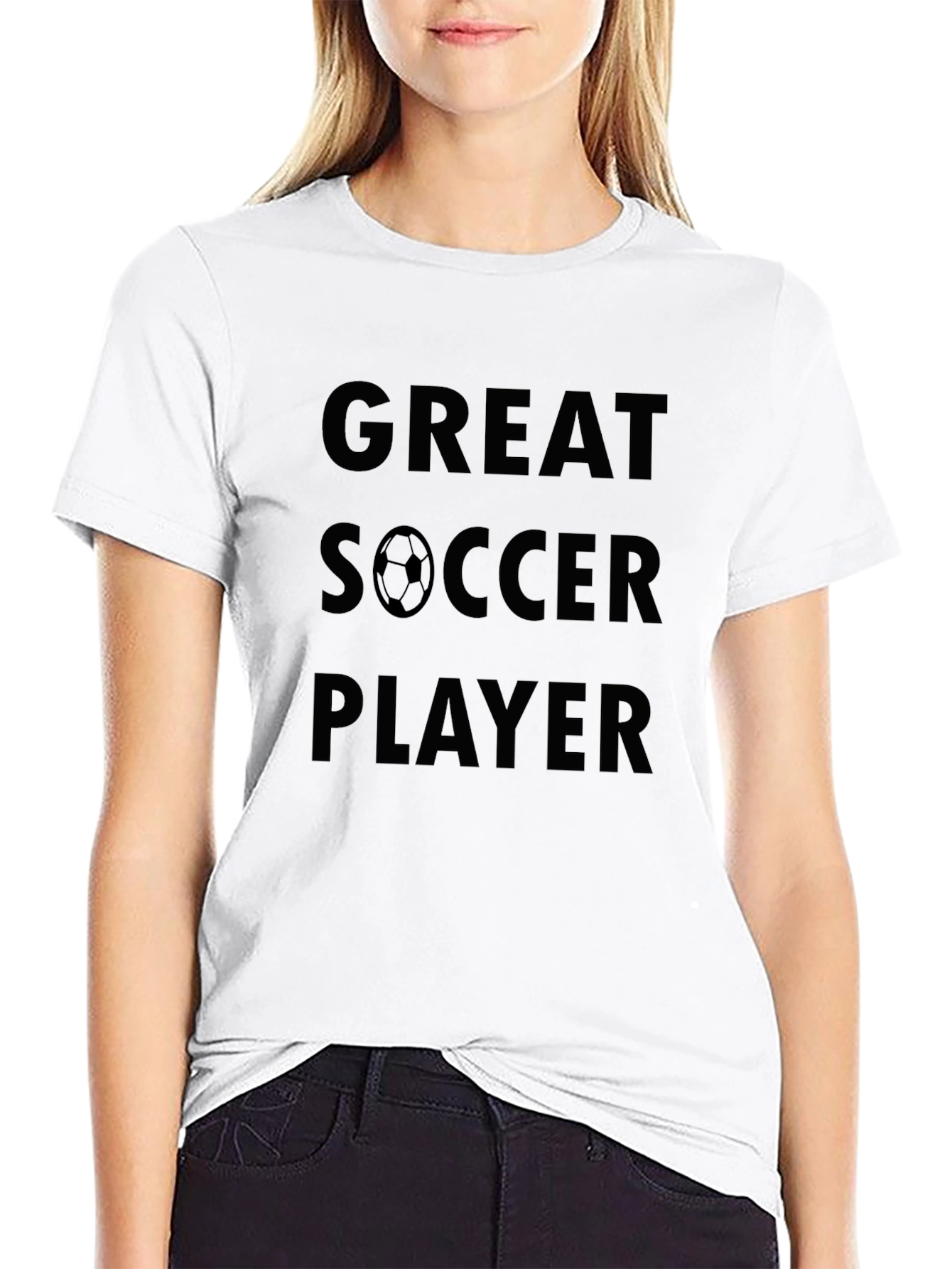 Great Soccer Player Graphic Black T-Shirt