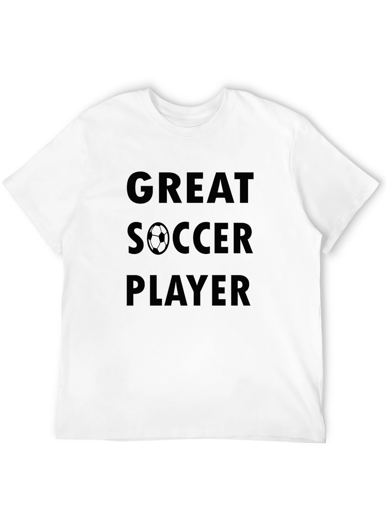 Great Soccer Player Graphic Black T-Shirt