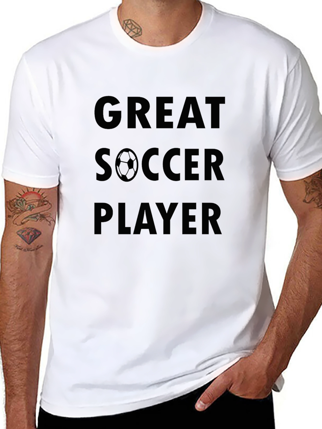 Great Soccer Player Graphic Black T-Shirt