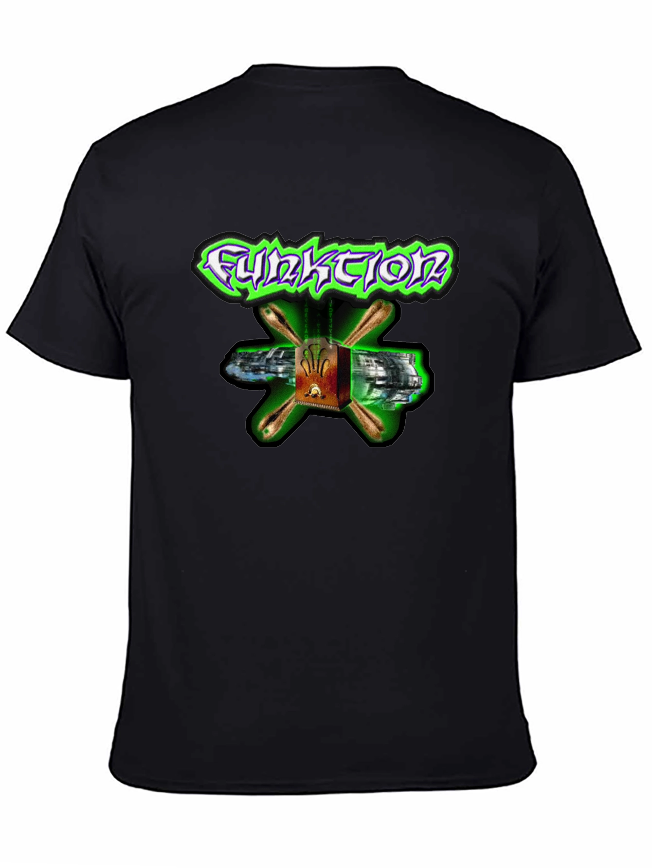 Funktion Black T-Shirt with Cool Graphic Design
