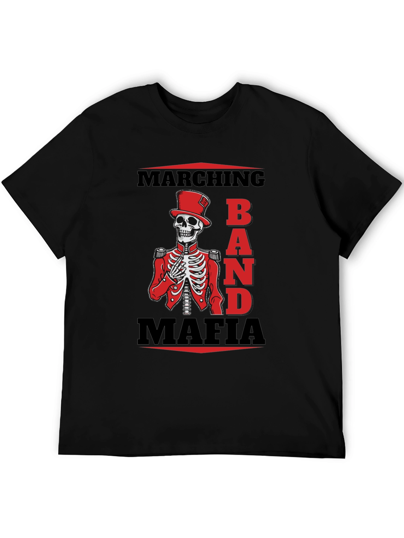 Marching Band Mafia T-Shirt - Skeleton Graphic Tee
