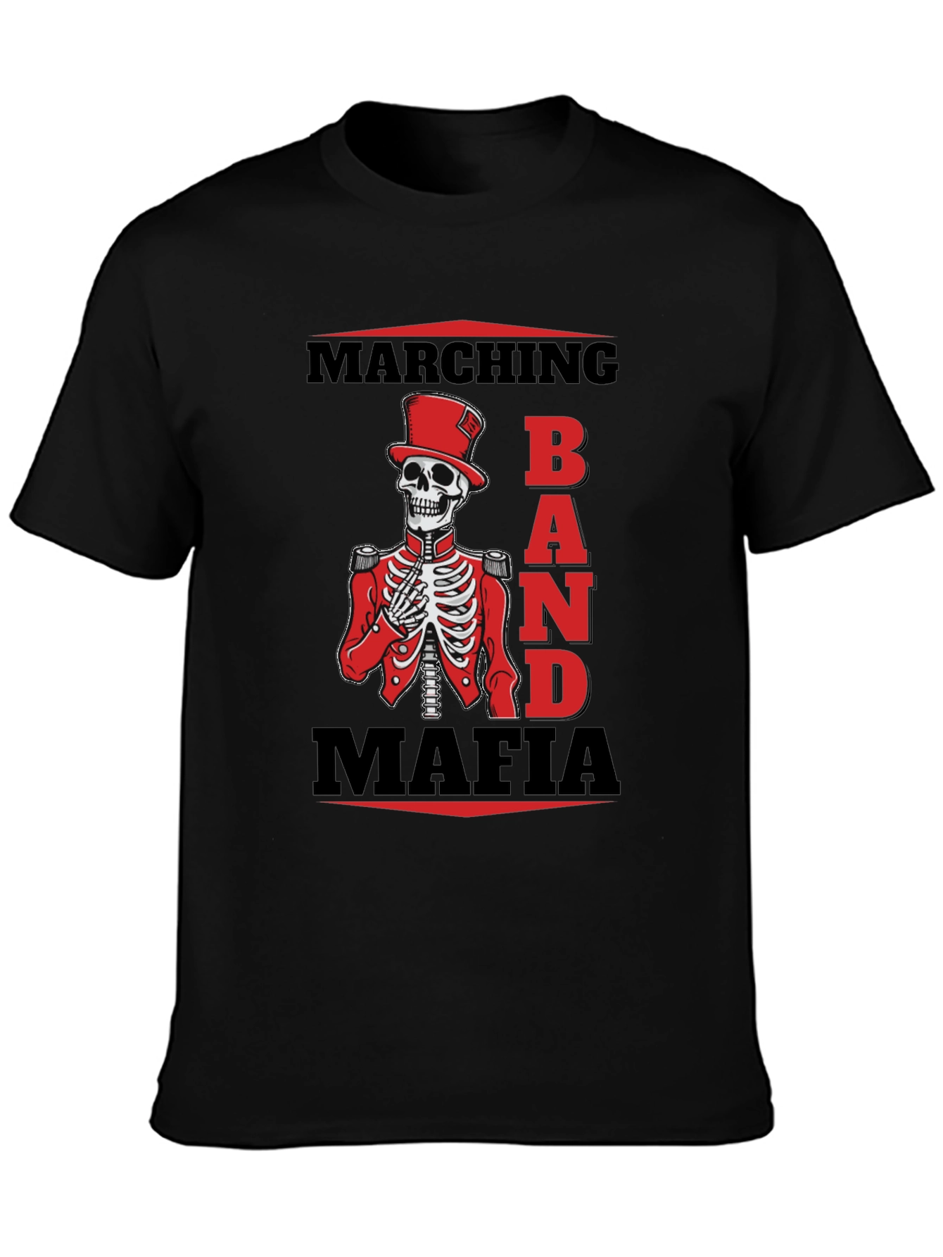 Marching Band Mafia T-Shirt - Skeleton Graphic Tee