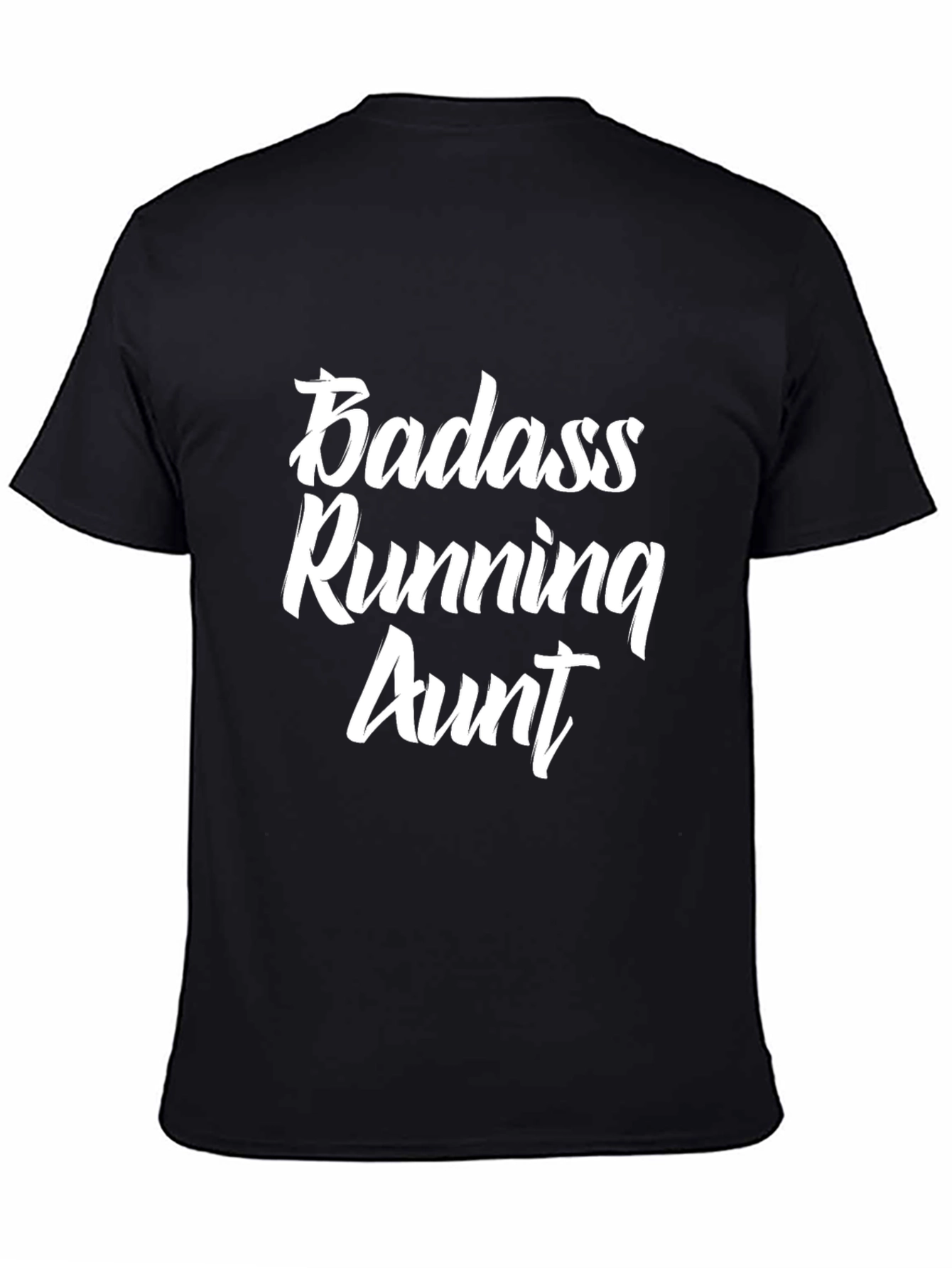 Badass Running Aunt Graphic Tee - Black Cotton