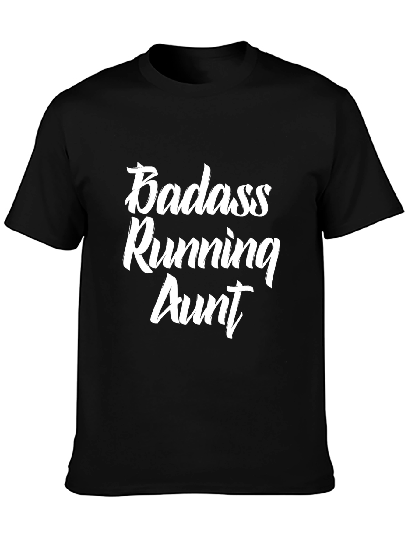 Badass Running Aunt Graphic Tee - Black Cotton