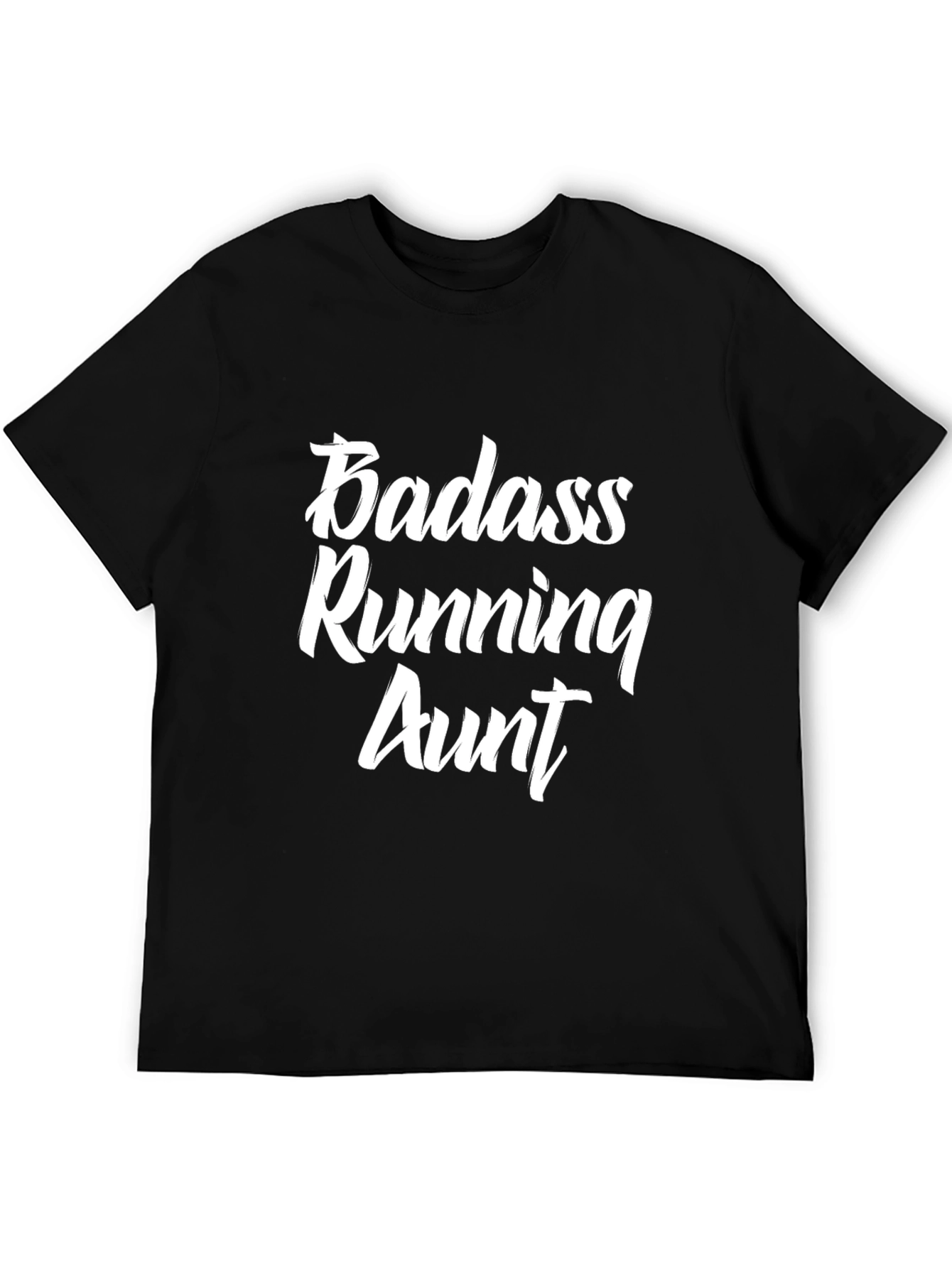 Badass Running Aunt Graphic Tee - Black Cotton