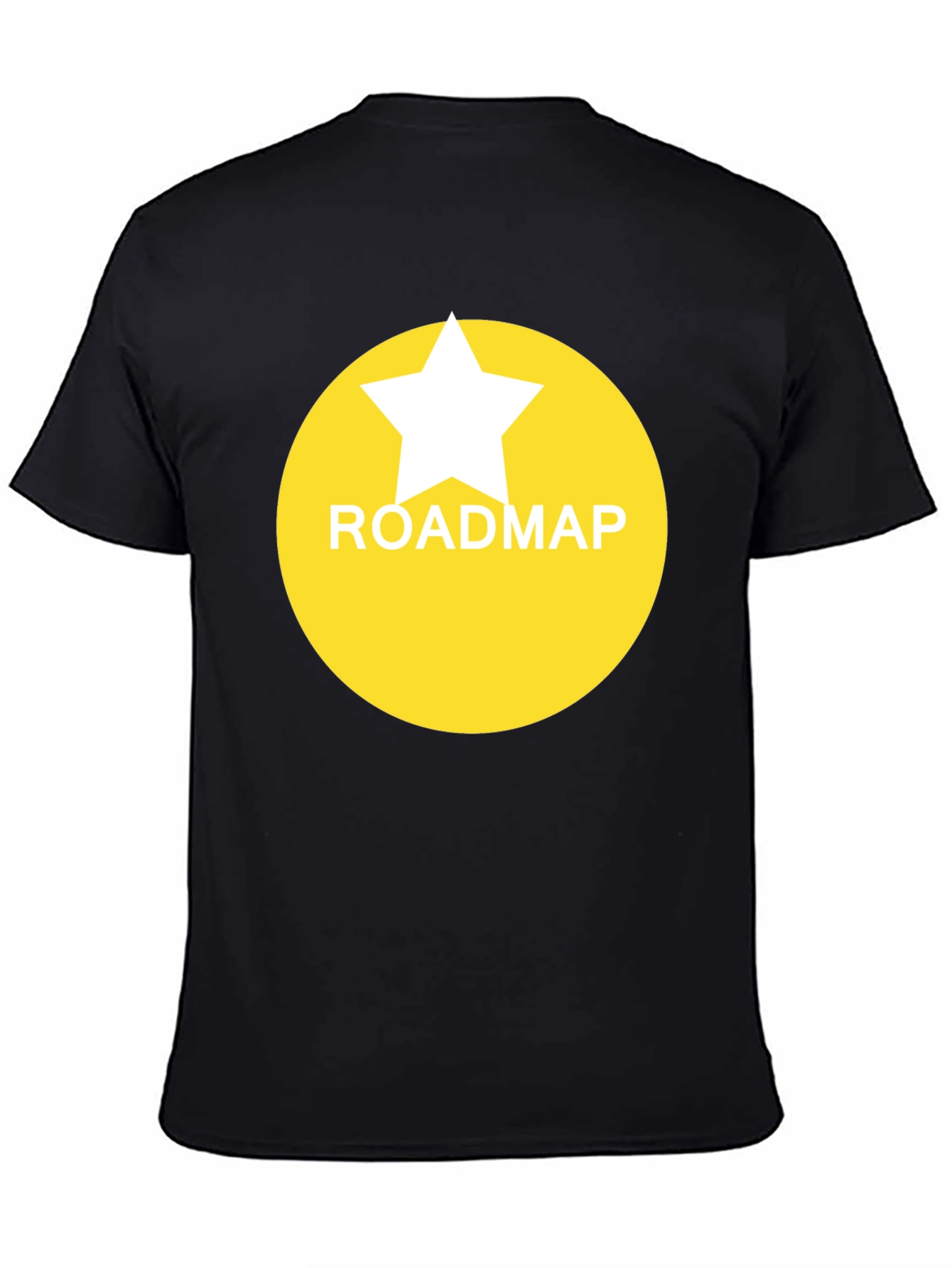 Roadmap Star Graphic Tee - Black Casual T-Shirt