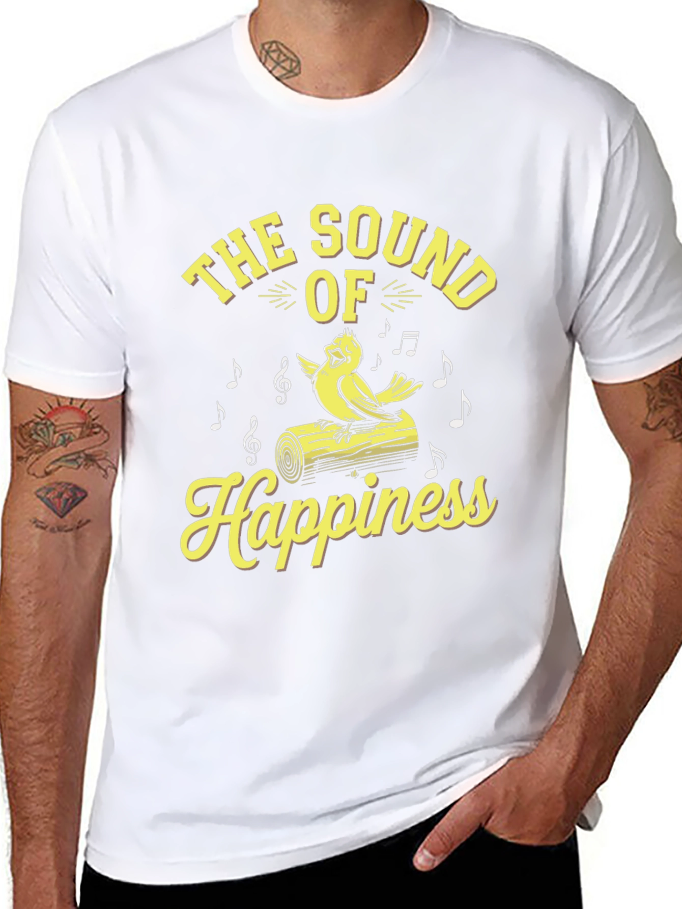 Sound of Happiness T-Shirt - Bird Graphic Tee