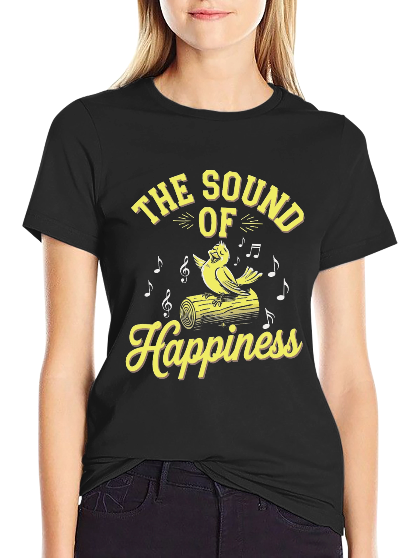 Sound of Happiness T-Shirt - Bird Graphic Tee