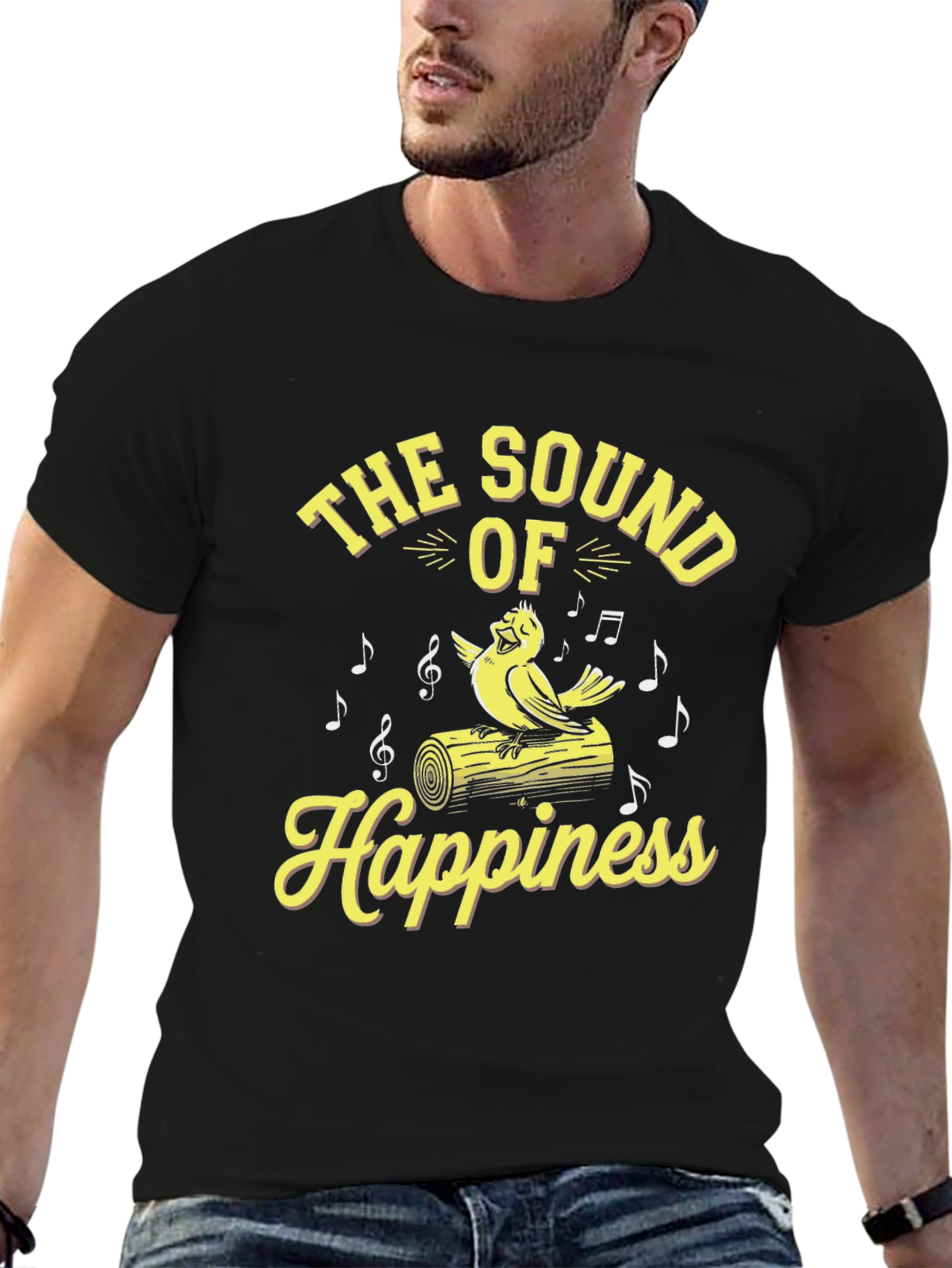 Sound of Happiness T-Shirt - Bird Graphic Tee