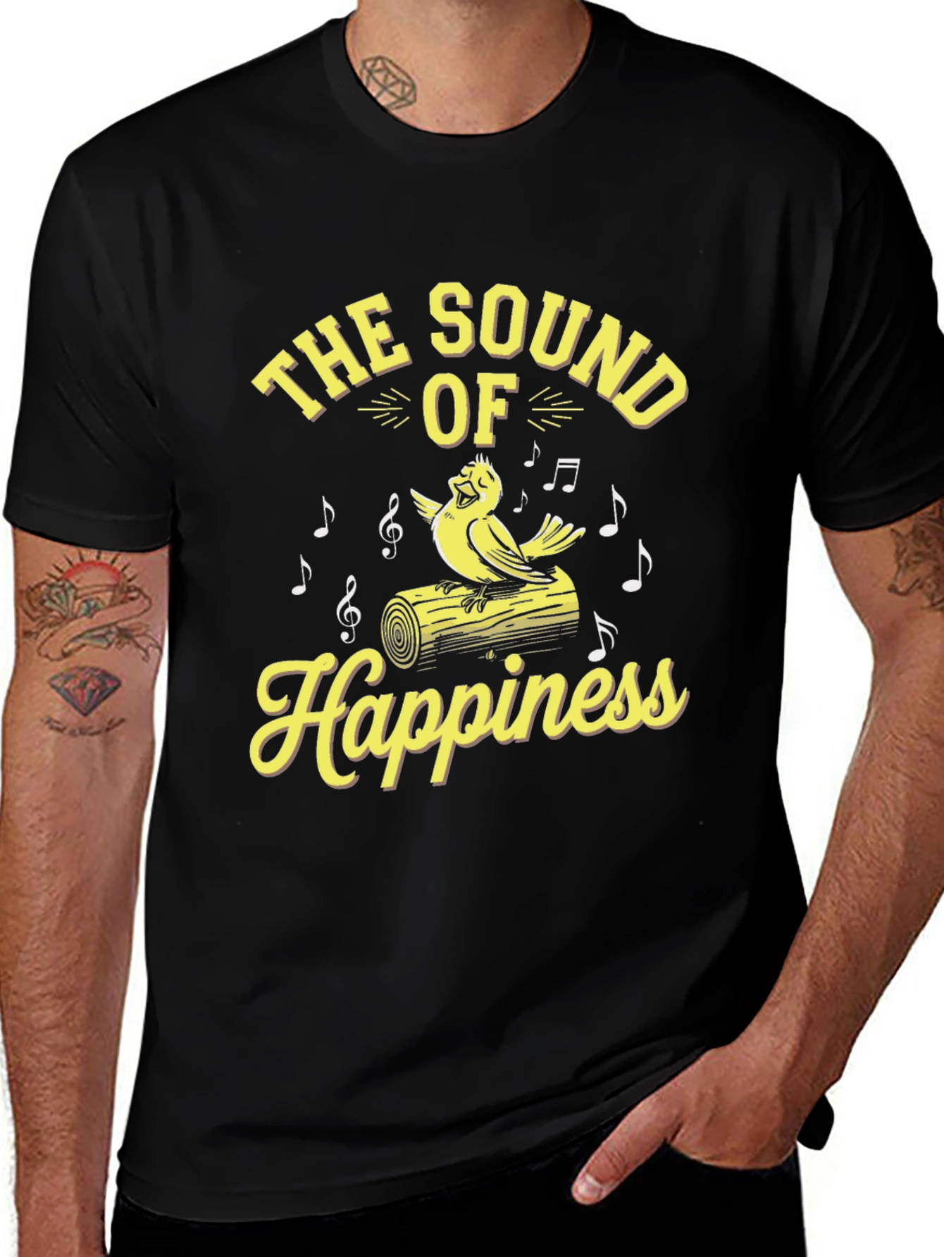Sound of Happiness T-Shirt - Bird Graphic Tee