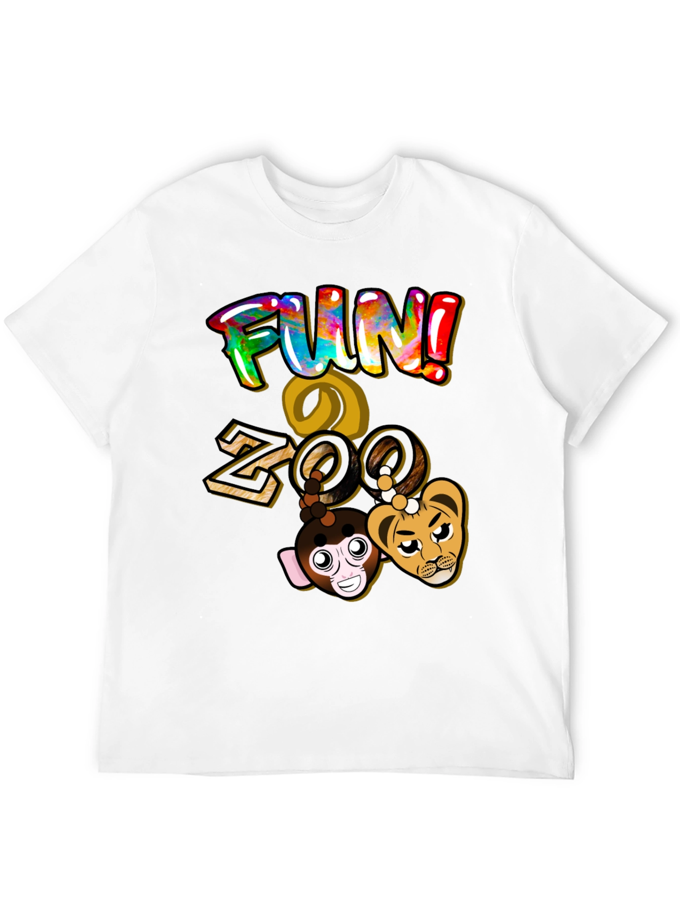 Fun Zoo Graphic T-Shirt - Black Cotton Tee