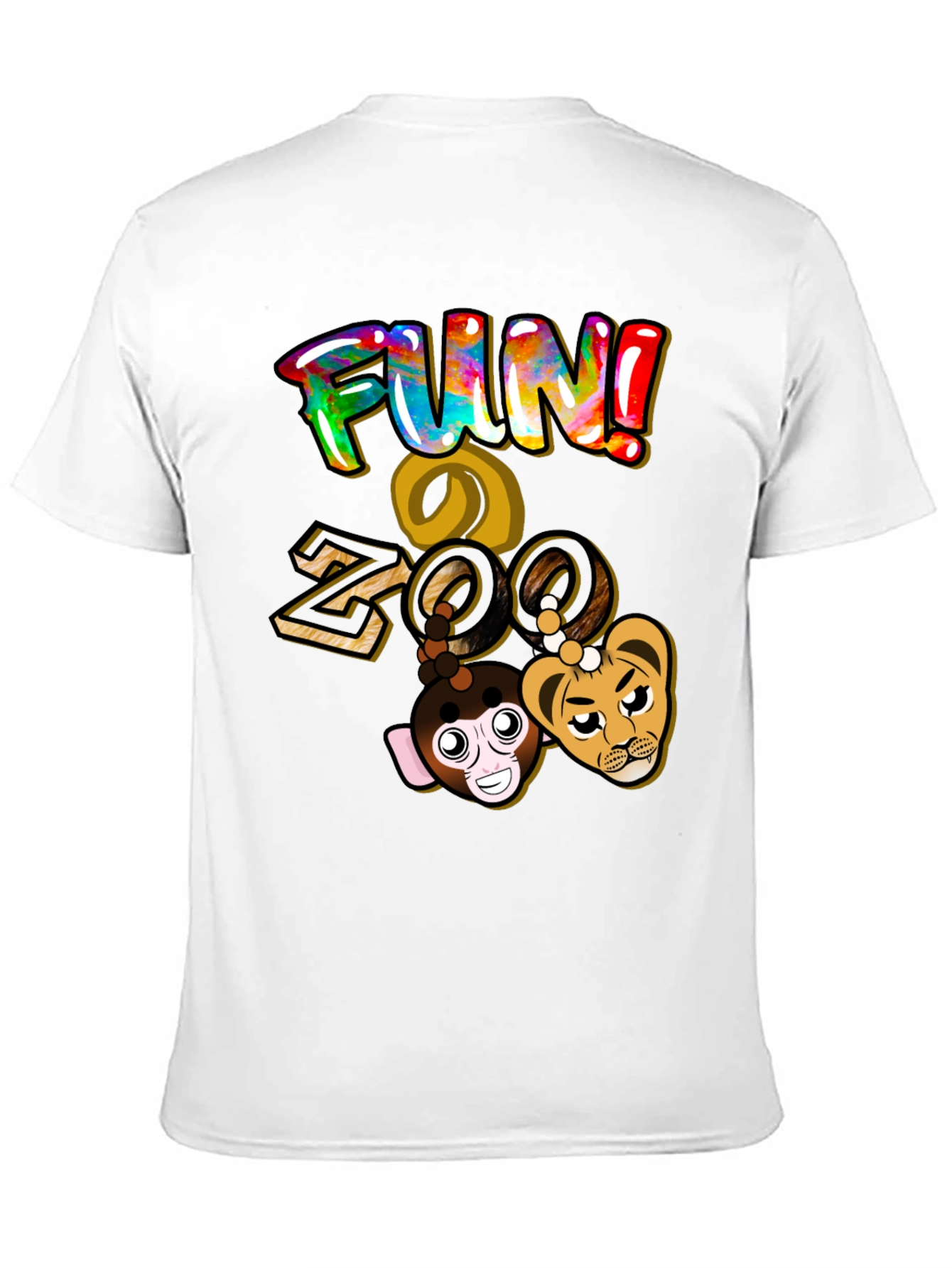 Fun Zoo Graphic T-Shirt - Black Cotton Tee