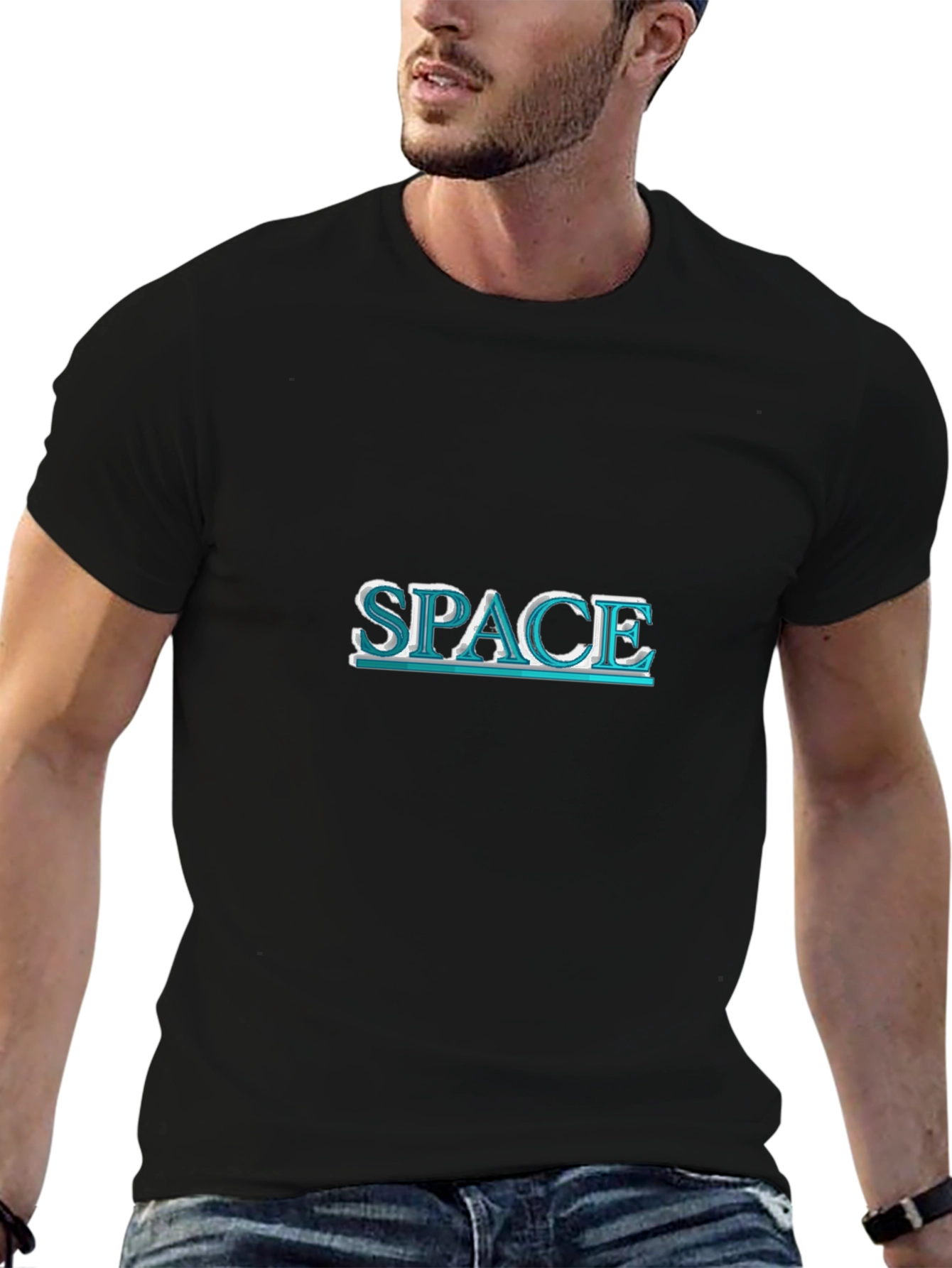 Space T-Shirt - Black Graphic Tee