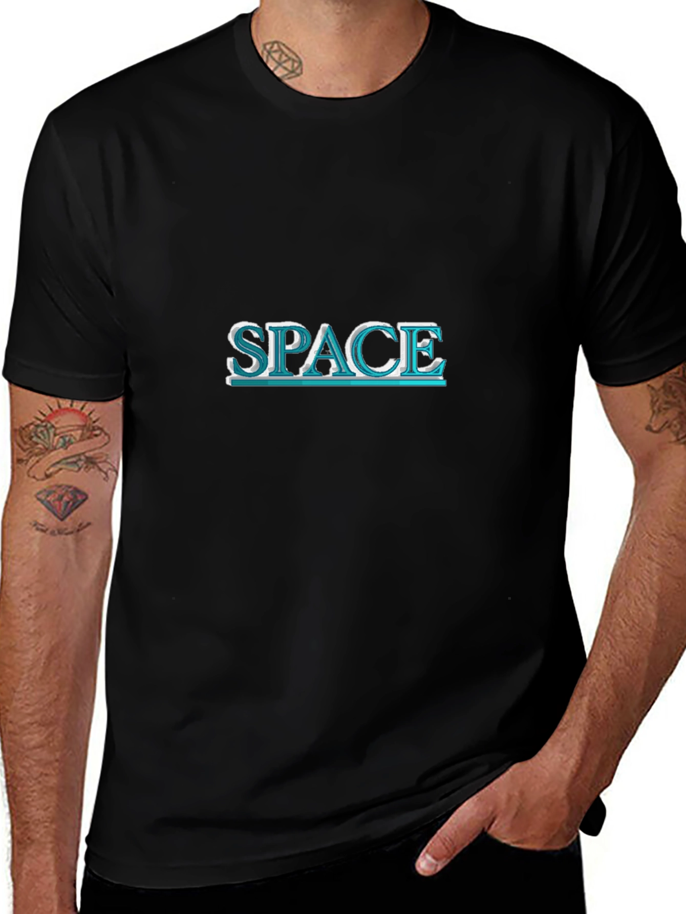 Space T-Shirt - Black Graphic Tee